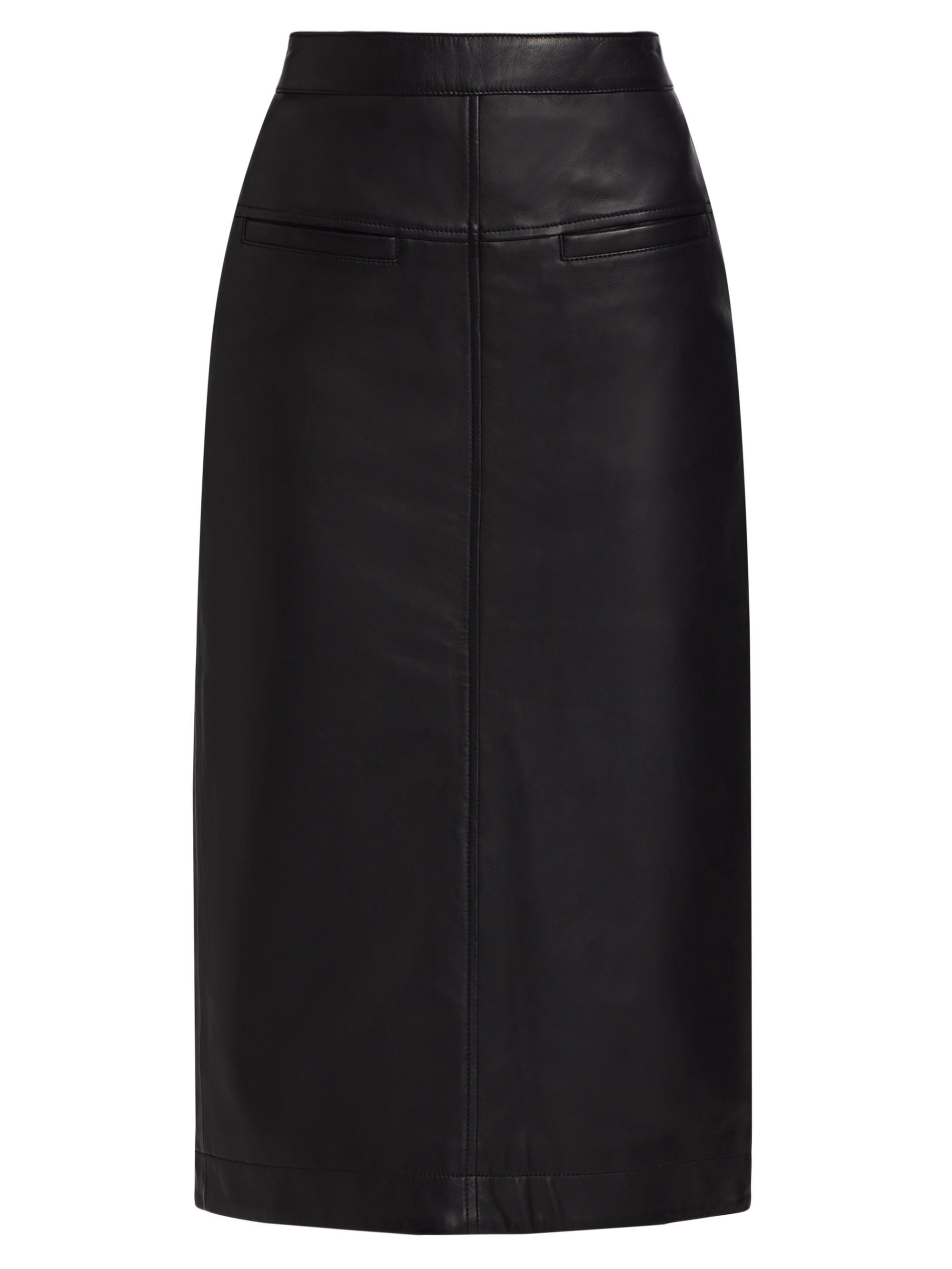 Cami NYC Women's Inaya Leather Pencil Midi-Skirt - Black
