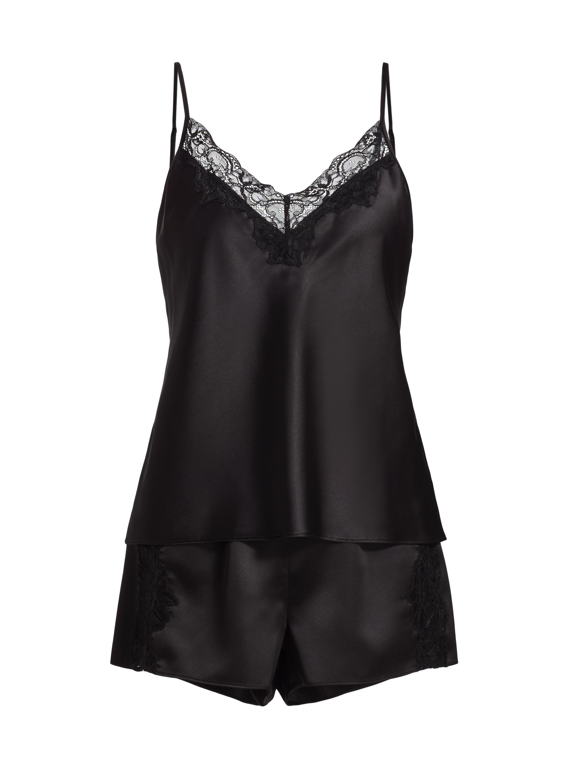 In Bloom Women's Elora Satin-Lace Cami Short Set - Black