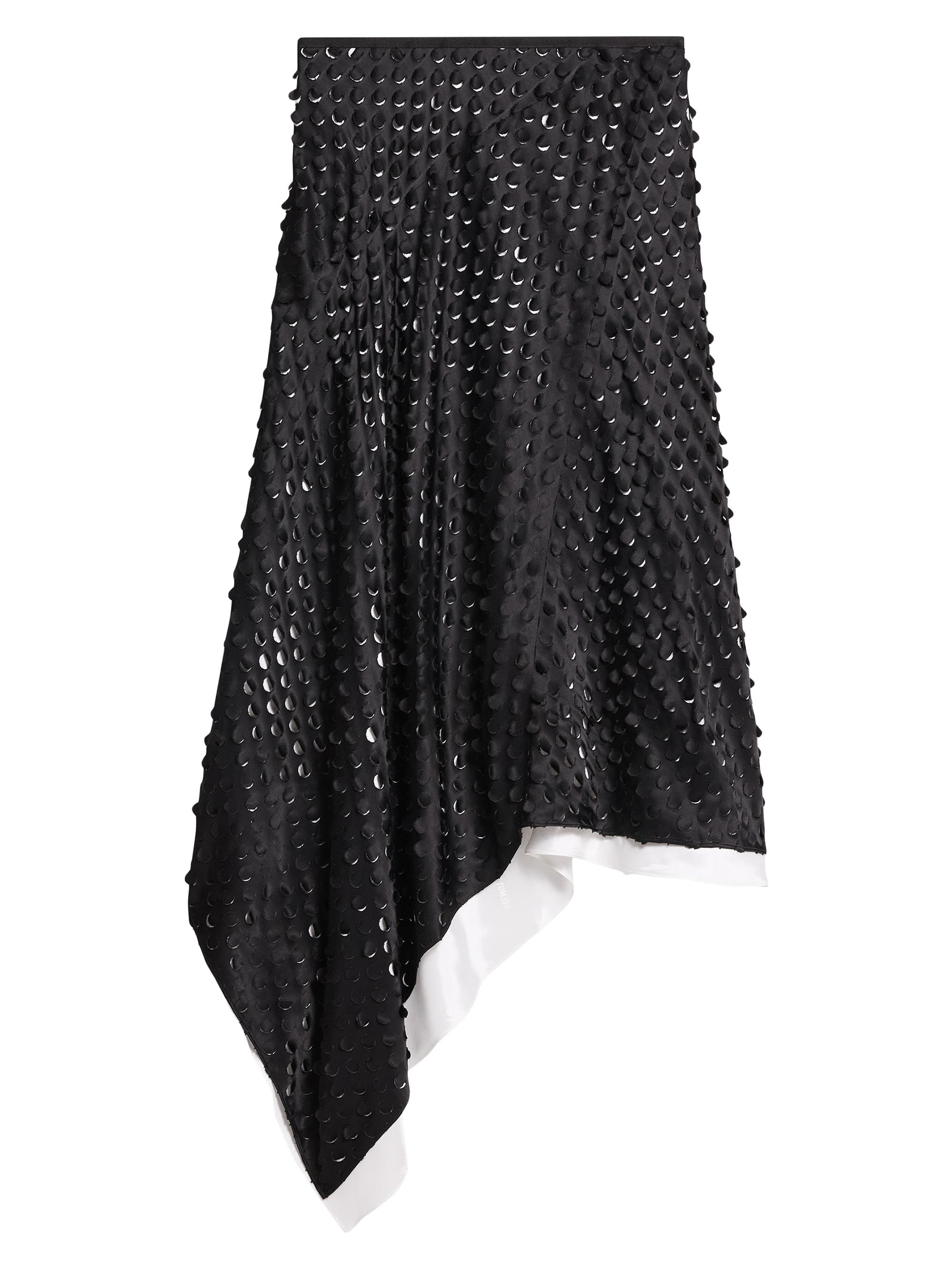 Helmut Lang Scarf-Hem Cut-Out Skirt | Saks Fifth Avenue