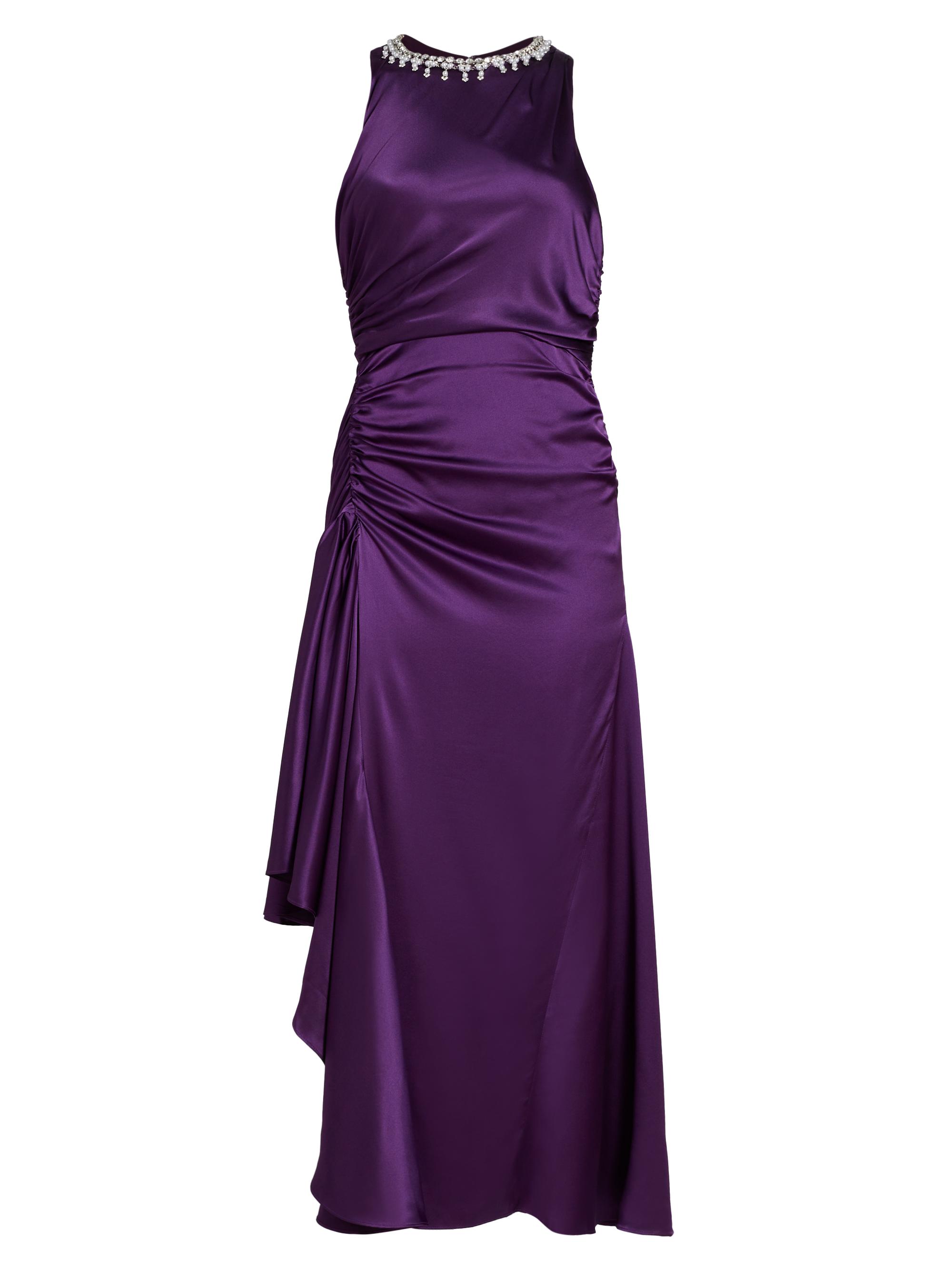 Cinq à Sept Women's Georgie Silk Midi-Dress - Elderberry