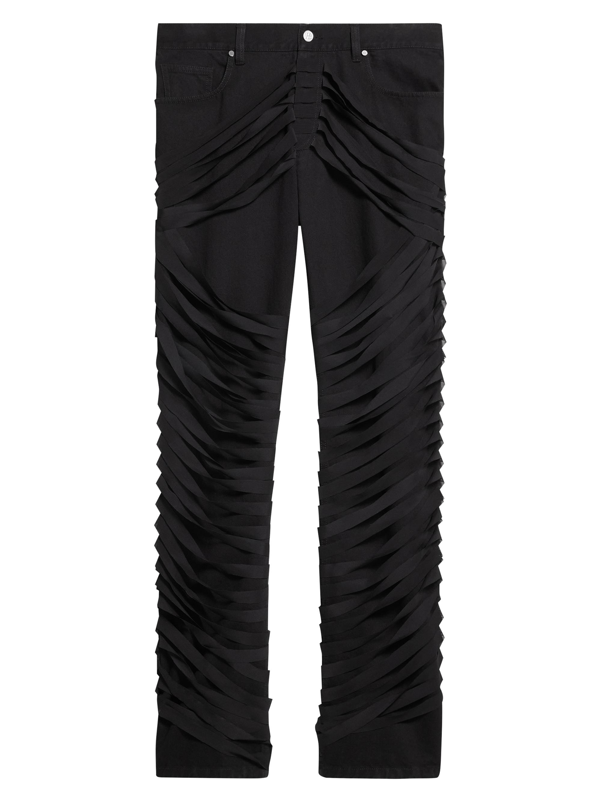 Helmut Lang Women's Ribbon Worker Mid-Rise Straight Jeans - Rinsed Black