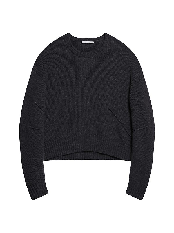 Shop Helmut Lang Apex Chunky Wool-Cashmere Crewneck Sweater Shop Helmut Lang Apex Chunky Wool-Cashmere Crewneck Sweater