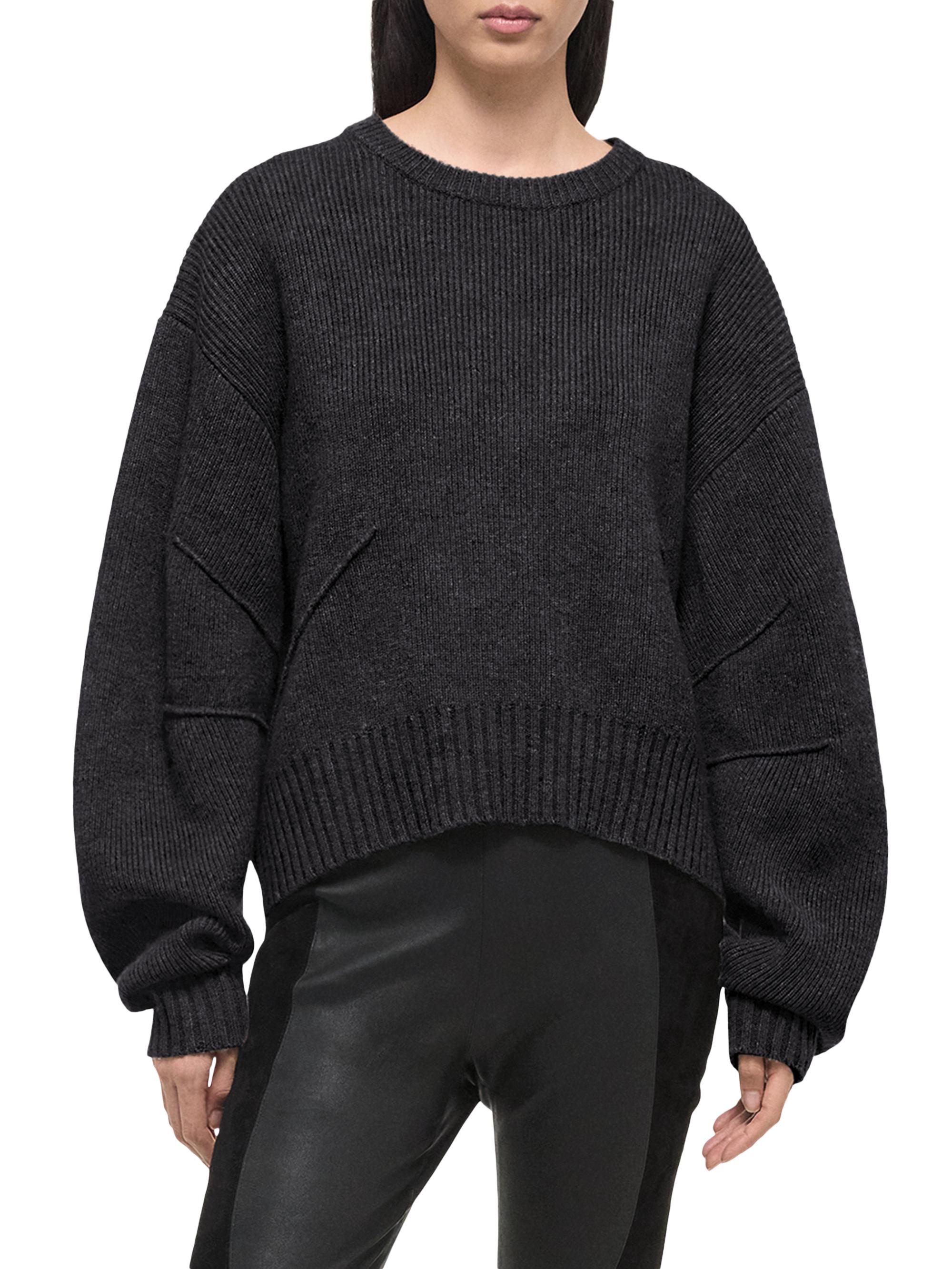 Helmut Lang Apex Chunky Wool-Cashmere Crewneck Sweater | Saks