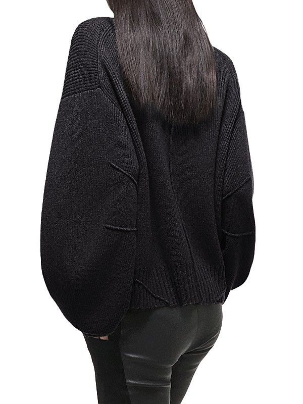 Shop Helmut Lang Apex Chunky Wool-Cashmere Crewneck Sweater Shop Helmut Lang Apex Chunky Wool-Cashmere Crewneck Sweater