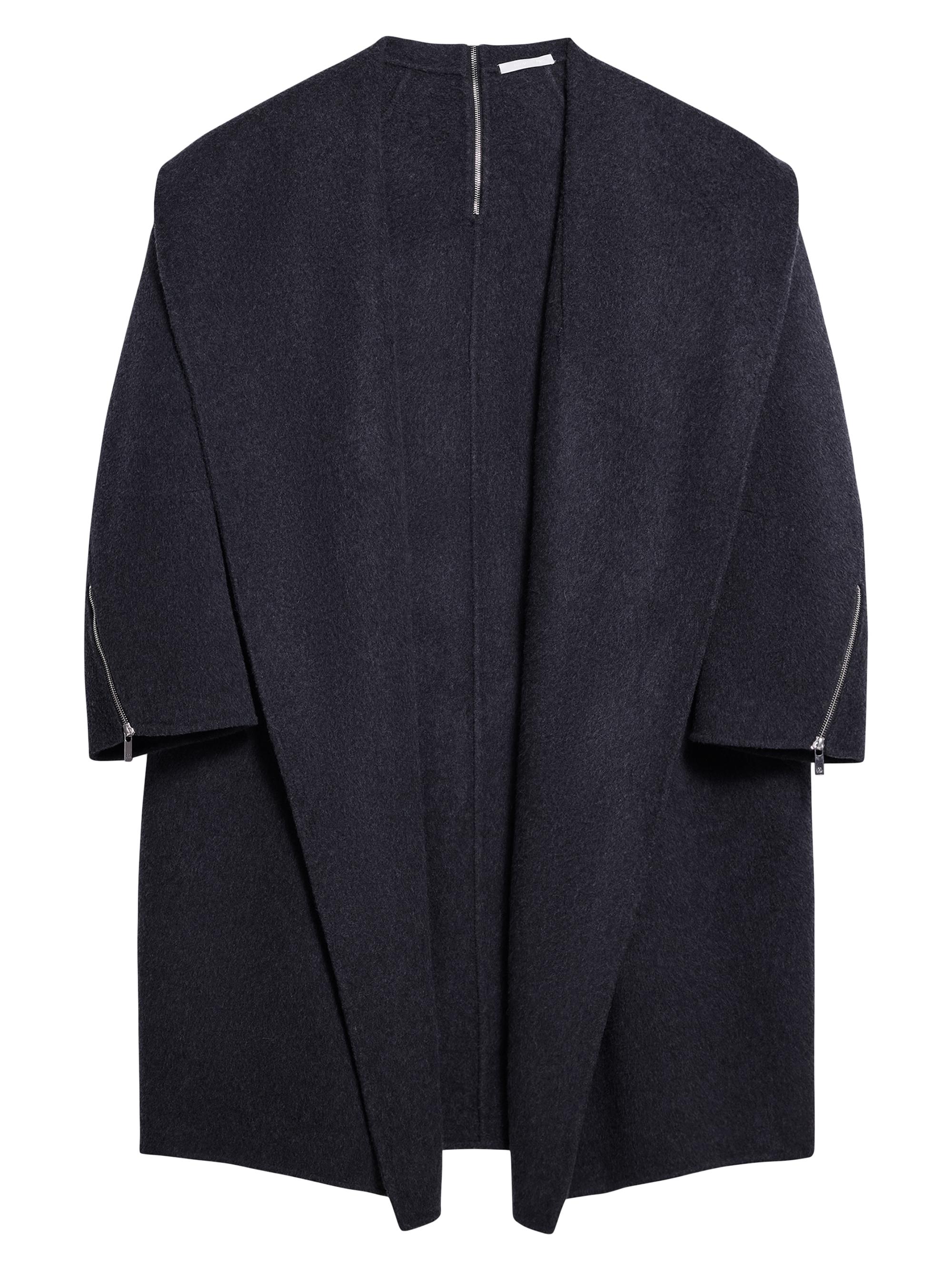 Helmut Lang Women's Df Apex Cocoon Wool Coat - Dark Charcoal
