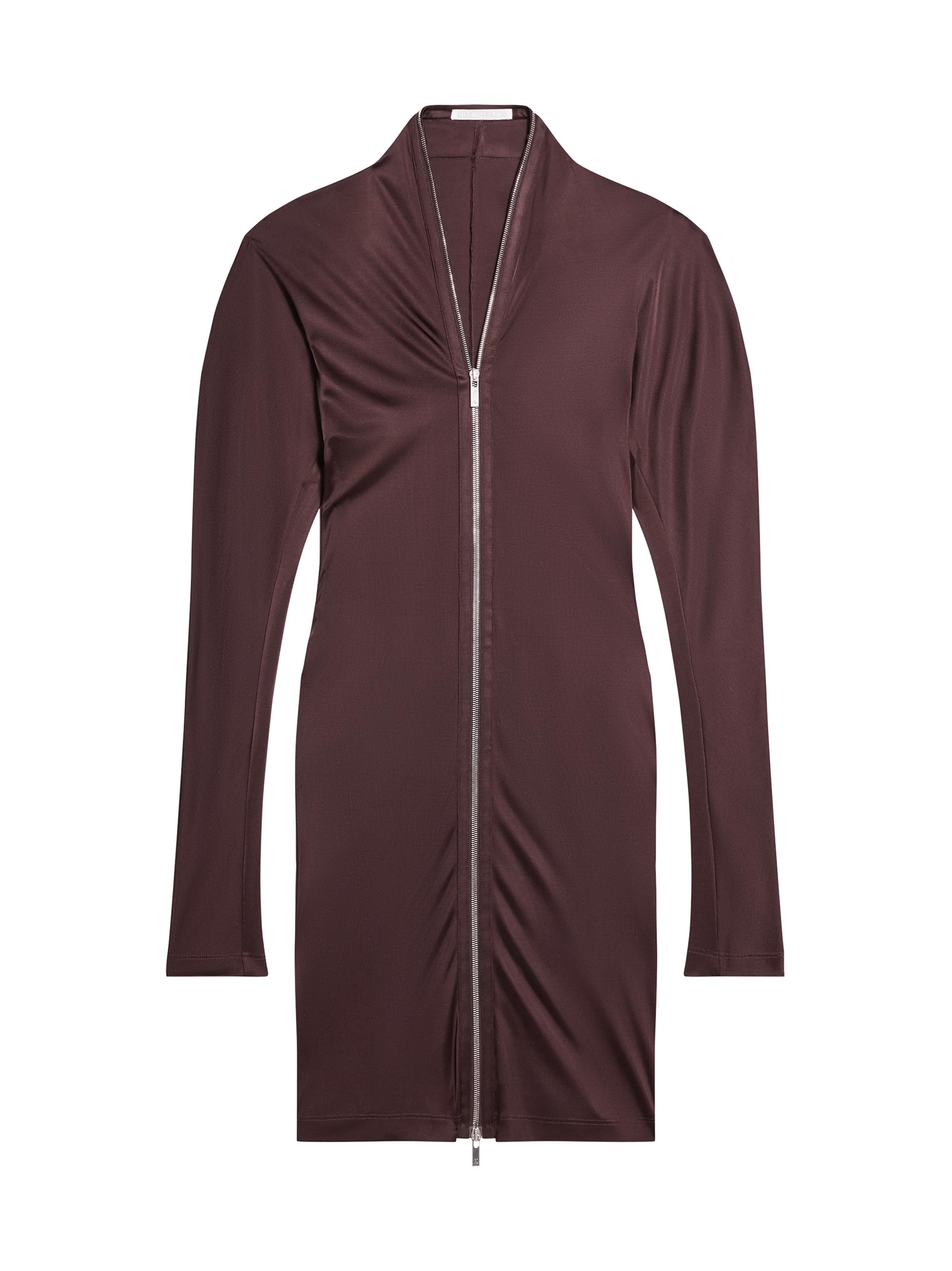 Helmut Lang Women's Infinity Zip-Up Midi-Dress - Espresso