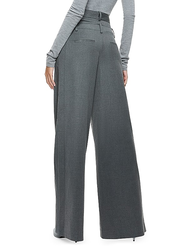 Shop Alice + Olivia Aspen High-Rise Double-Waist Pants Shop Alice + Olivia Aspen High-Rise Double-Waist Pants