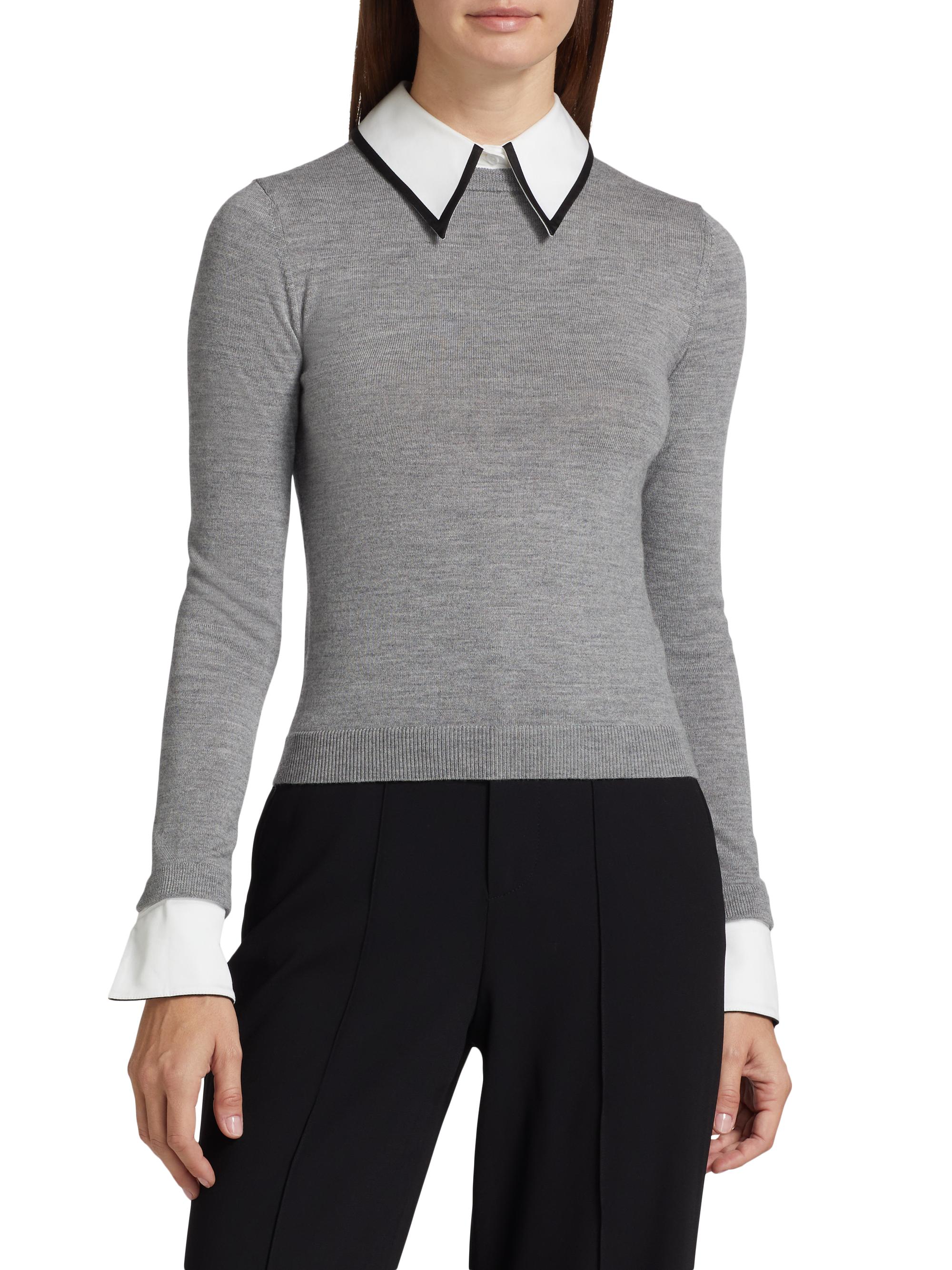 ALICE + OLIVIA Porla Collared Sweater | Saks Fifth Avenue