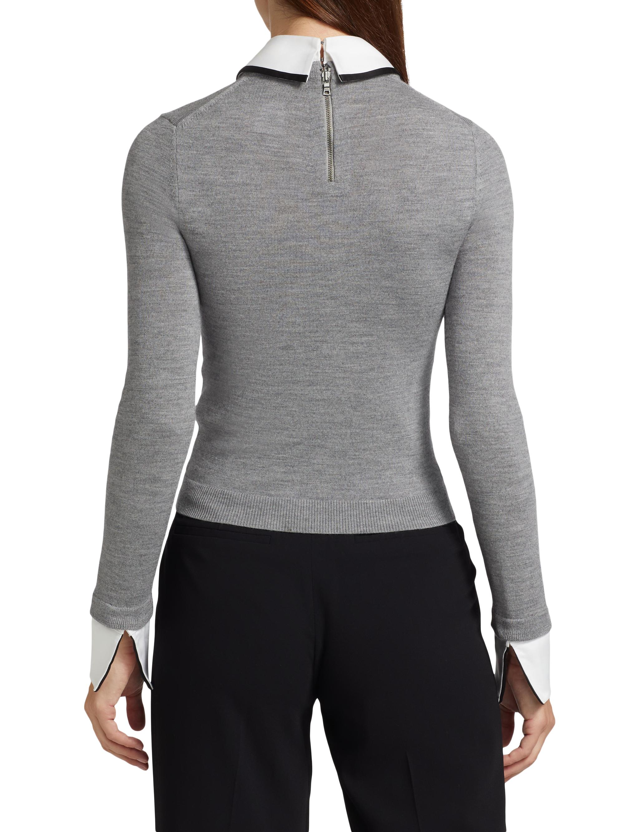 ALICE + OLIVIA Porla Collared Sweater | Saks Fifth Avenue
