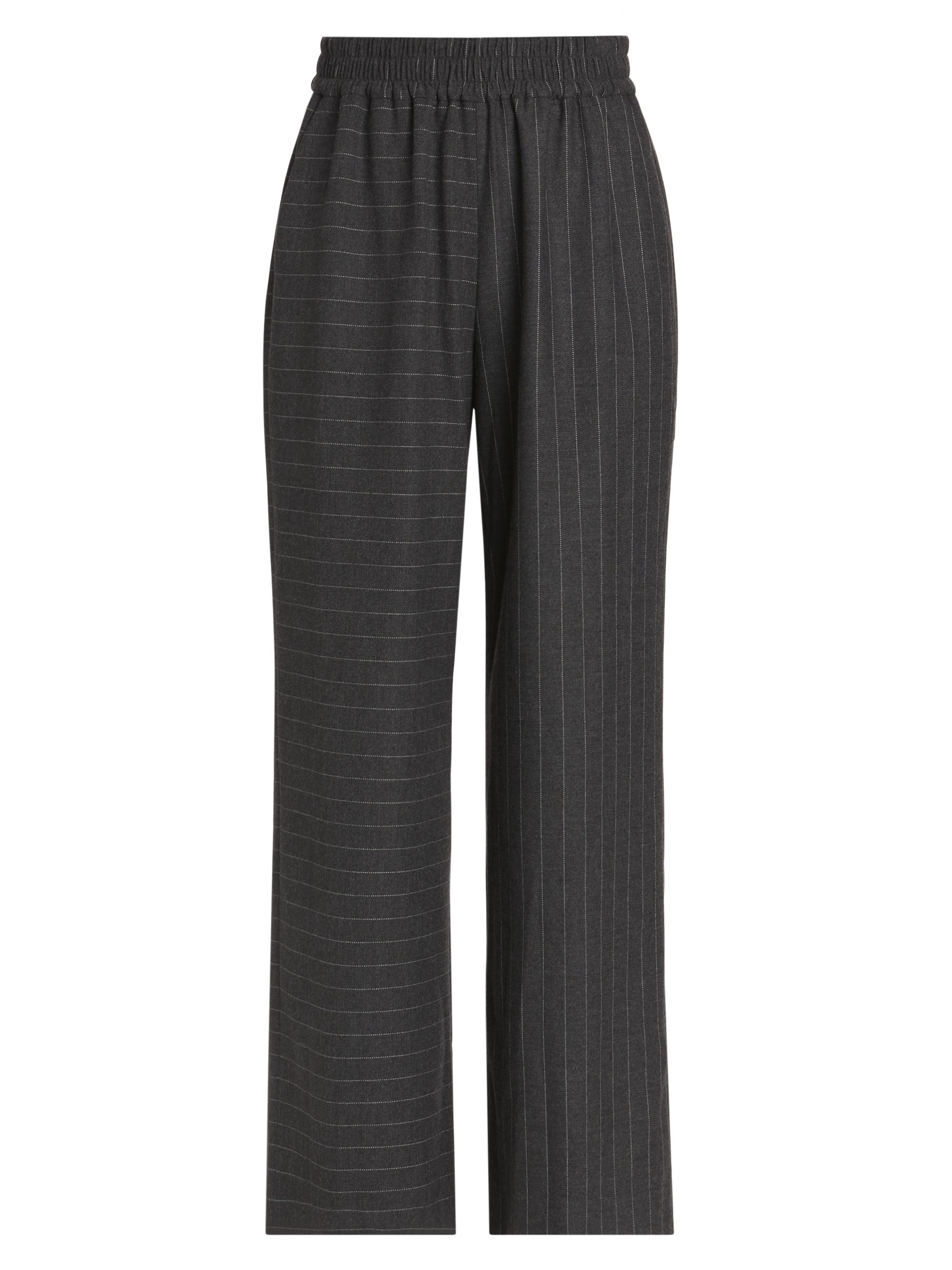Alice + Olivia Women's Benny Pinstriped Wide-Leg Pants - Charcoal White