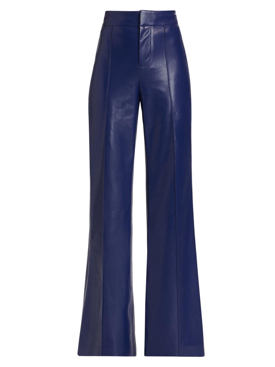 Alice + Olivia Dylan Faux Leather High-Rise Pants | Saks