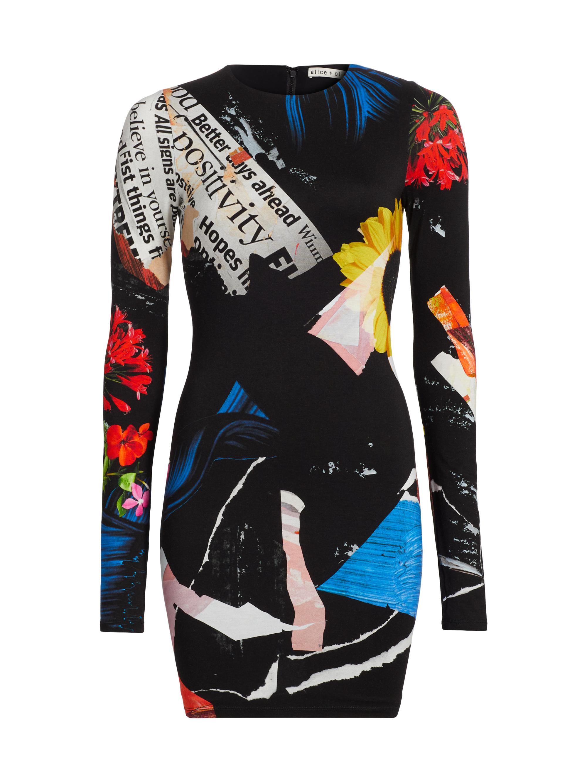 Alice + Olivia Women's Delora Printed Jersey Minidress - Azalea Floral