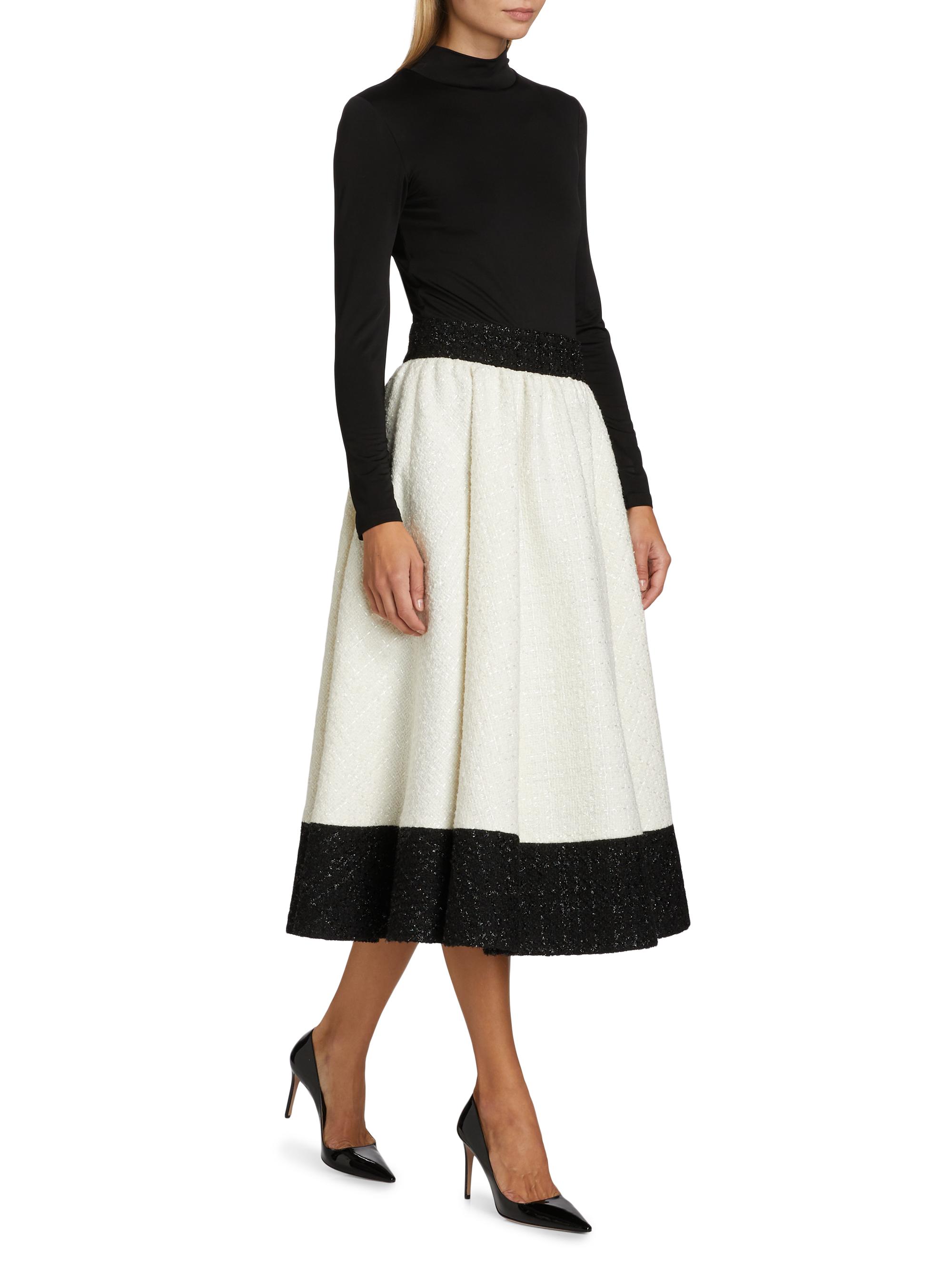 Alice + Olivia Chara Two-Tone Tweed Midi-Dress | Saks Fifth Avenue