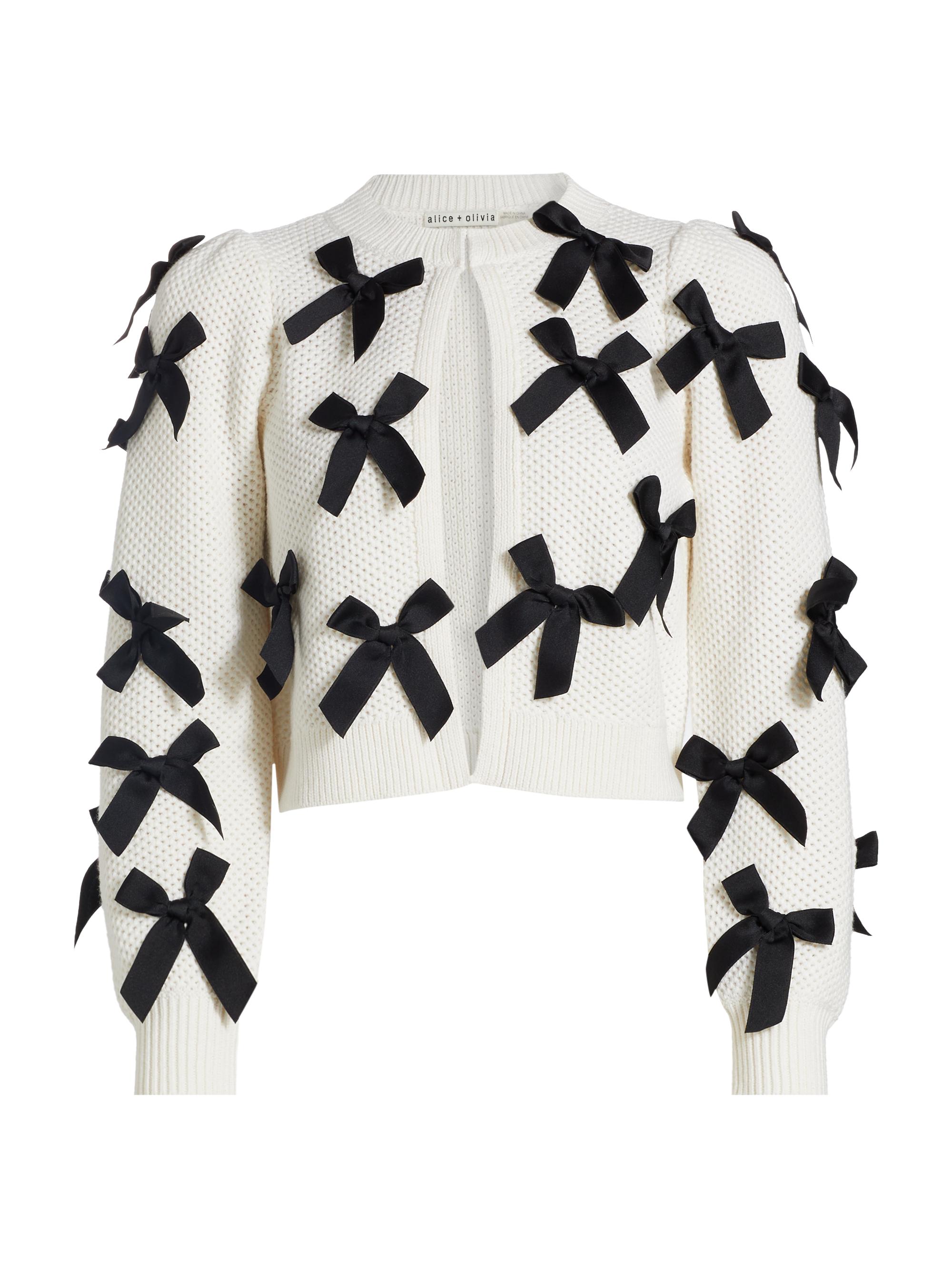 【新品】alice+oliviaカーディガン レース ホワイト×ブラック alice + olivia Cardigans for Women - Shop on FARFETCH