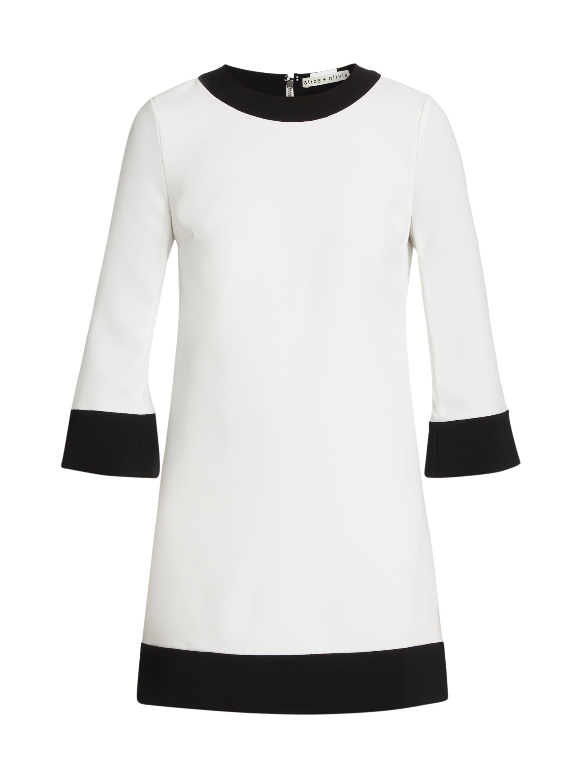 Alice + Olivia Eleonora Two-Tone Minidress | Saks Fifth Avenue