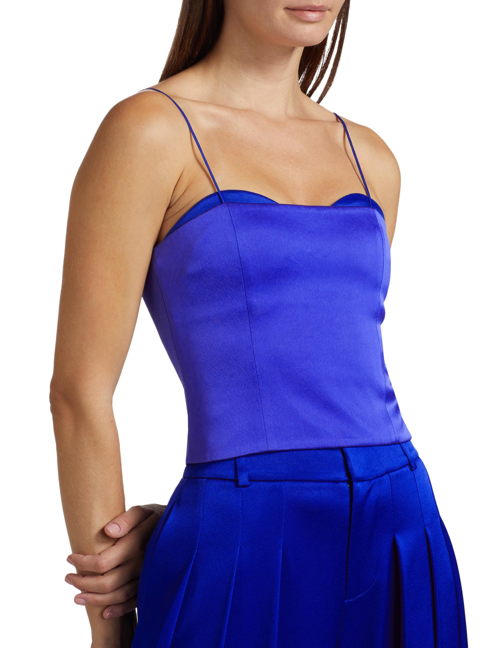 Alice + Olivia Ada Peekaboo Bustier Cropped Top | Saks Fifth Avenue