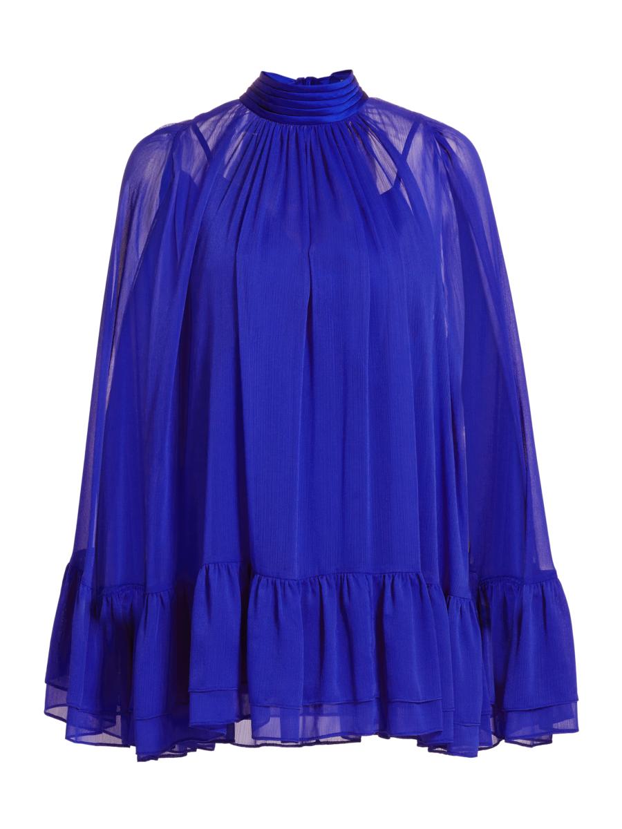 Shop Alice + Olivia Zenon Sheer Cape Minidress | Saks Fifth Shop Alice + Olivia Zenon Sheer Cape Minidress | Saks Fifth