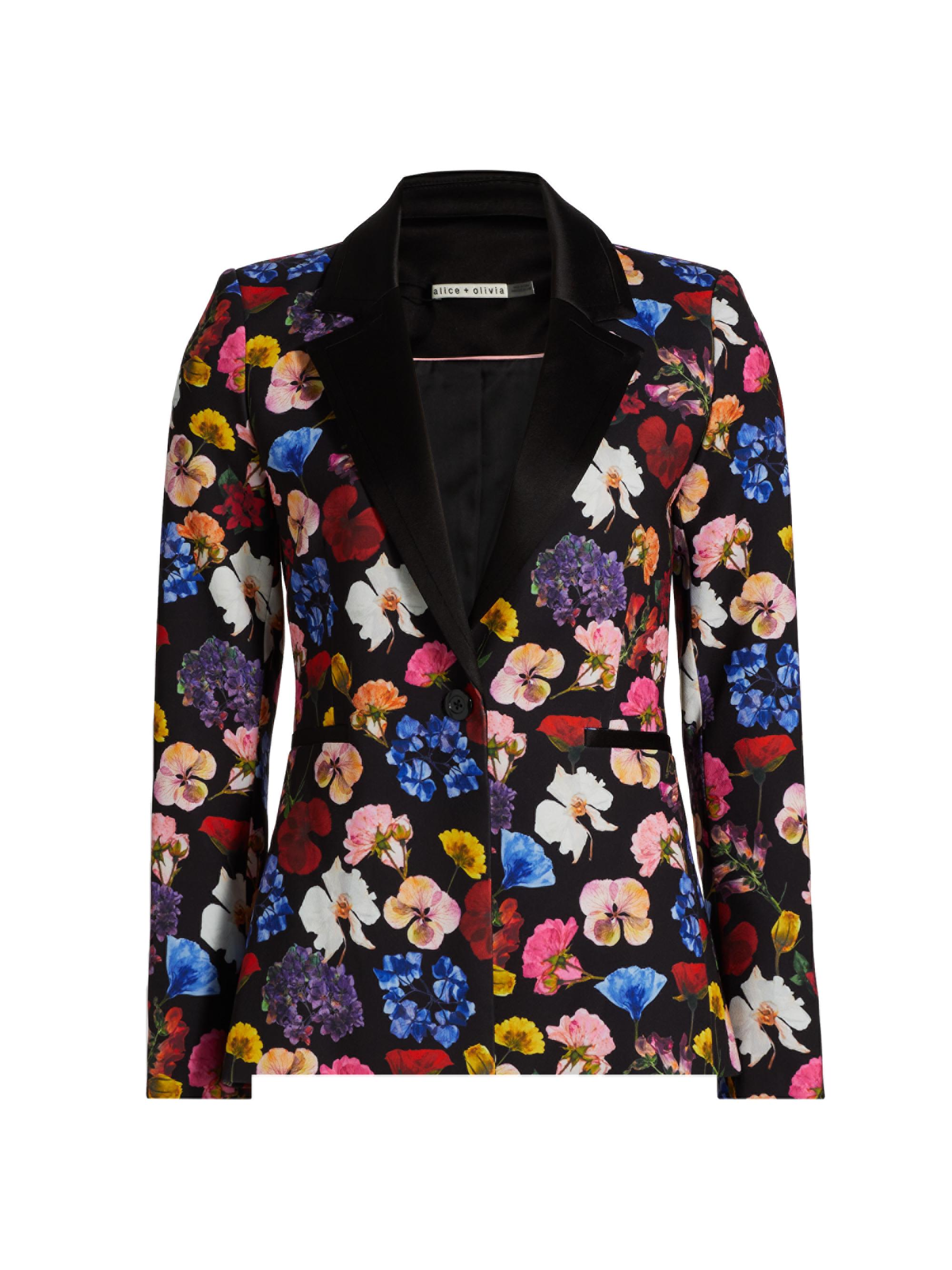 Alice + Olivia Women's Hundley Floral Tailored Blazer - Timeless Blossom