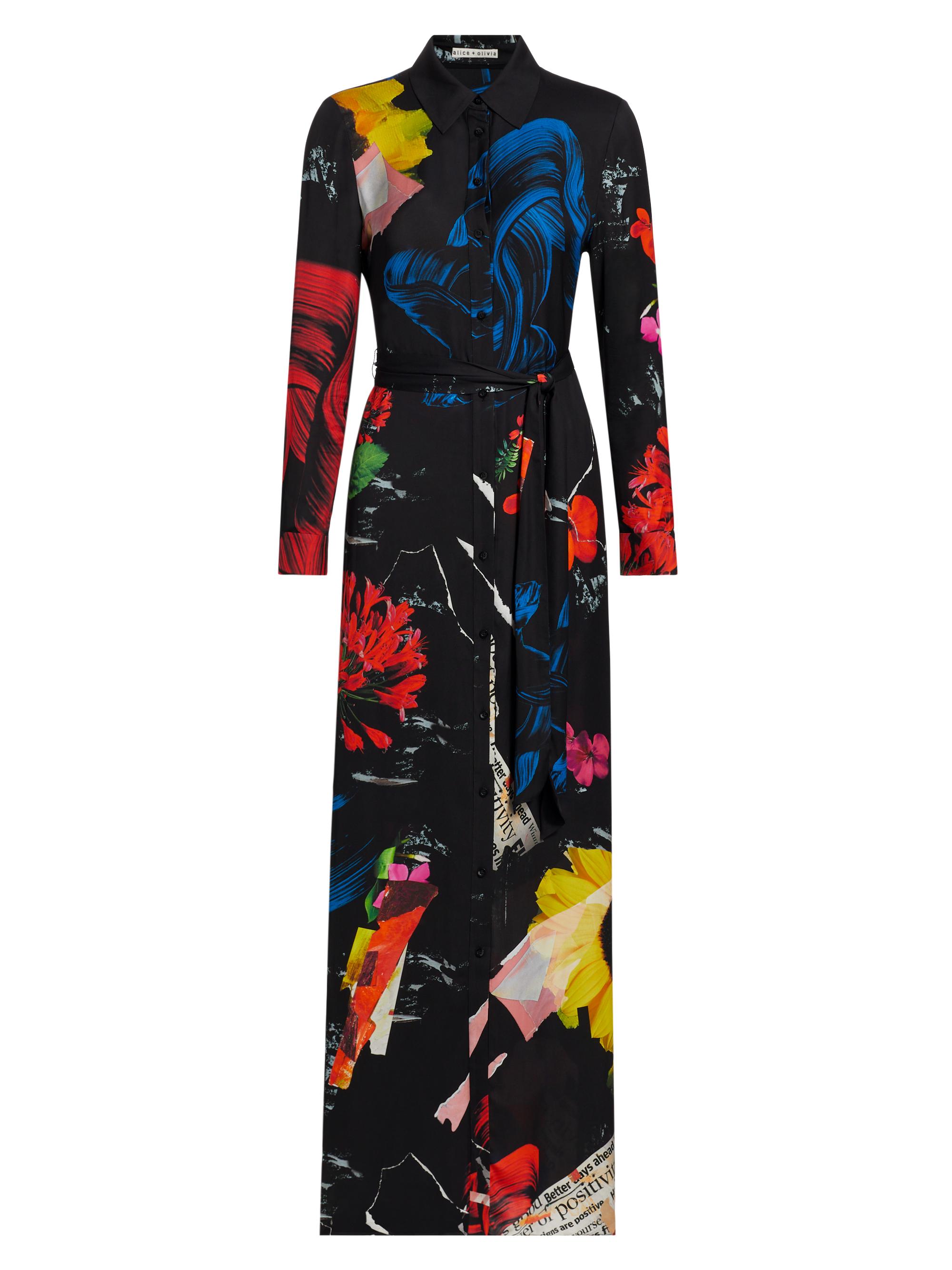 Alice + Olivia Women's Chassidy Floral Maxi Shirtdress - Azalea Floral