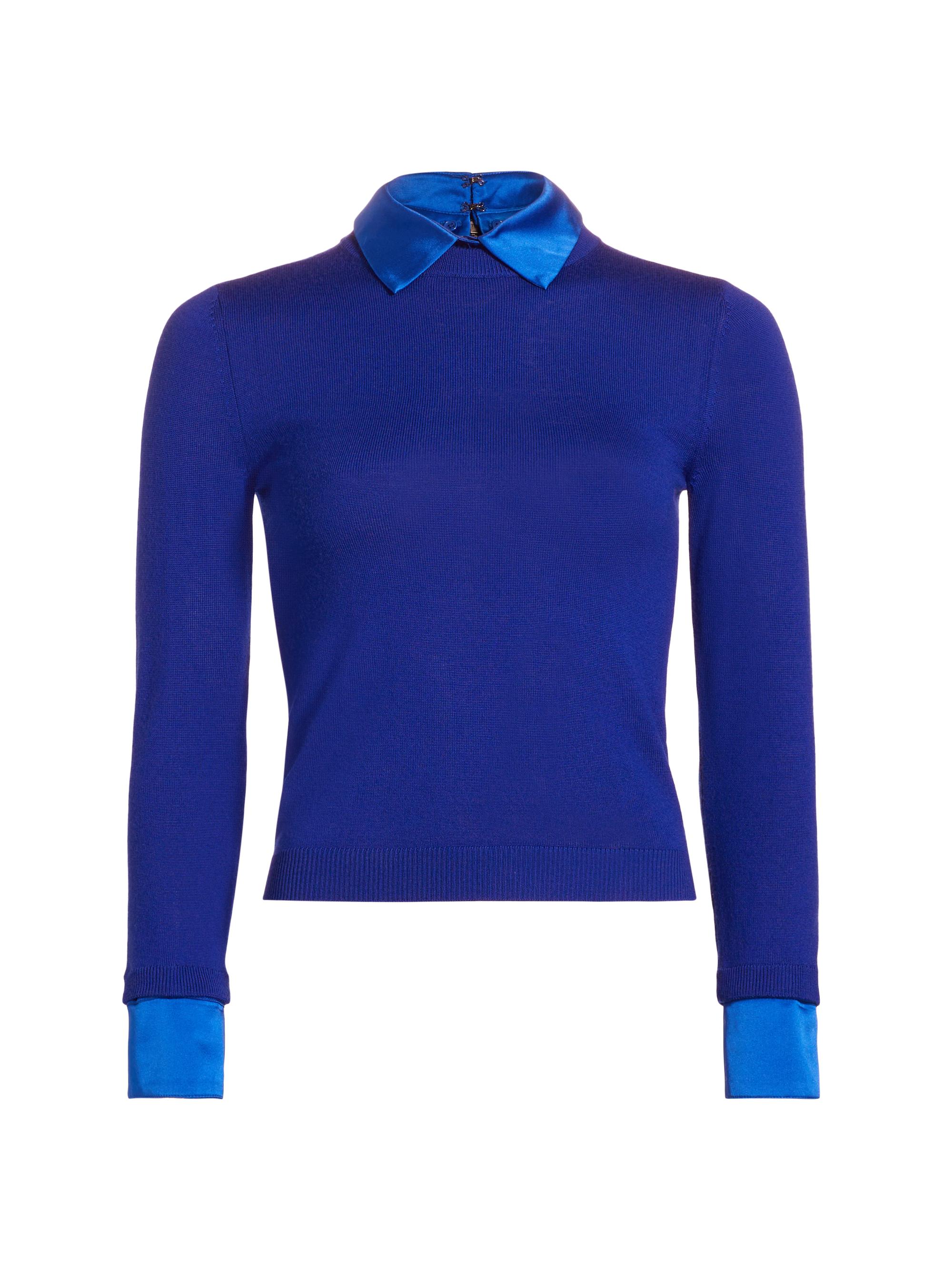 Alice + Olivia Women's Porla Collared Sweater - Royal