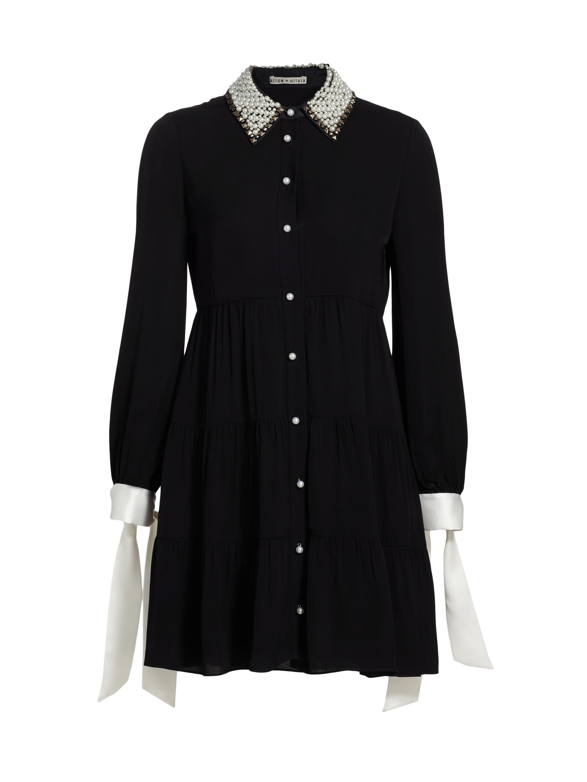 Alice + Olivia Women's Meeko Embellished Minidress - Black