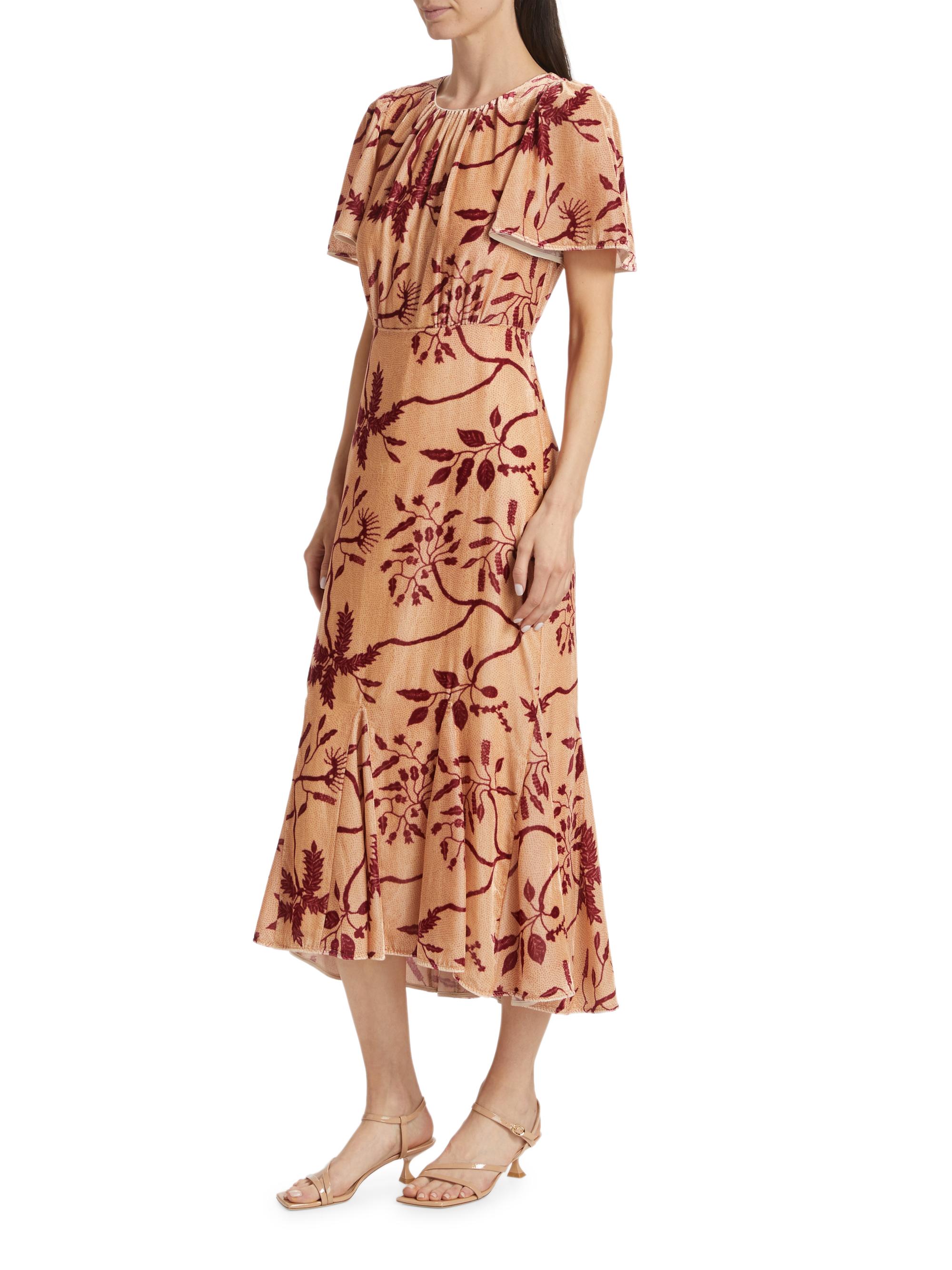 green emerald velvet dress Margaret Floral Midi Dress Emerald | Occasion Dress in Sizes XXS–6X main image 1
