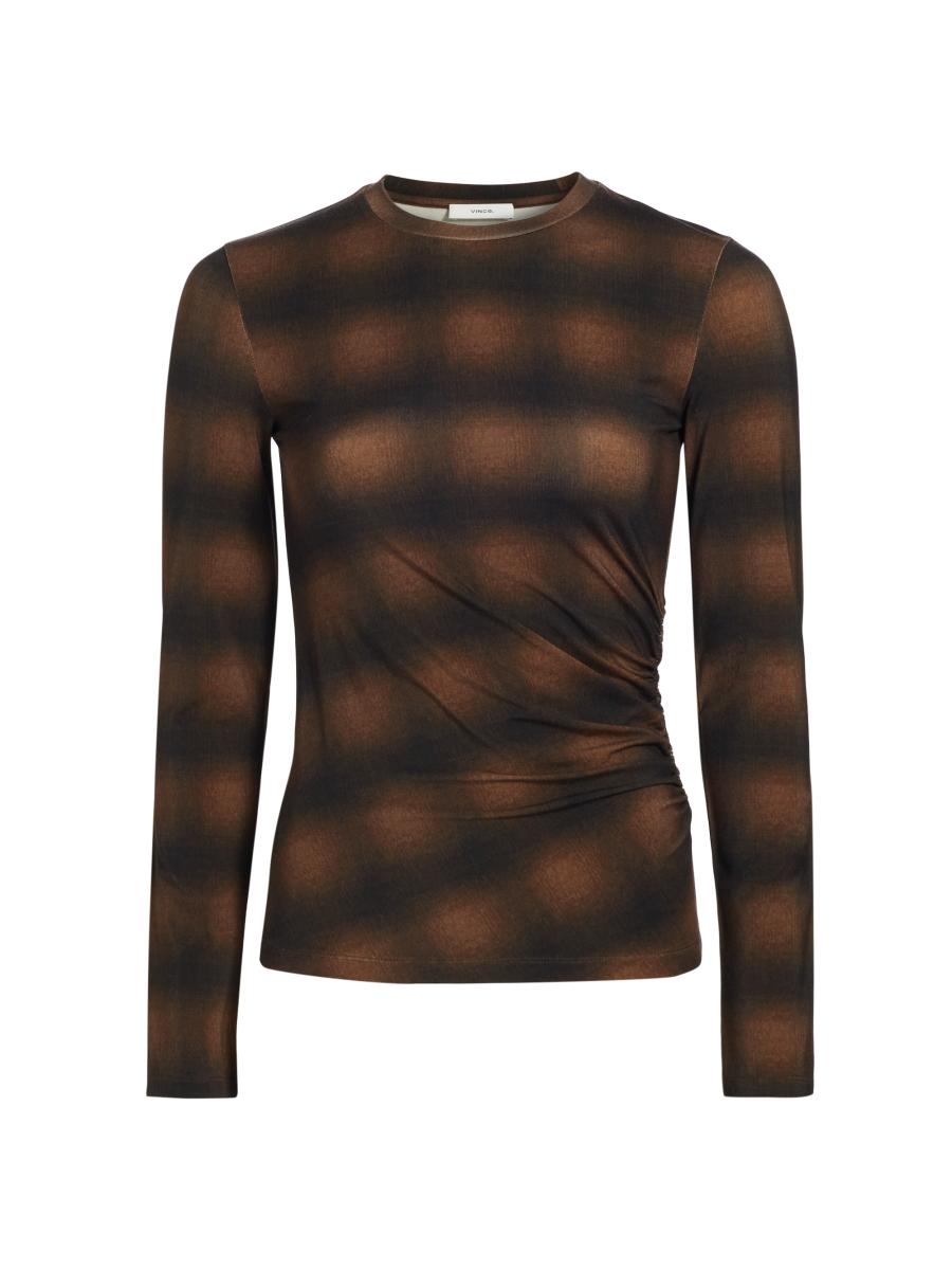 【U LAN】Odd Snap Deep V-Neck Stripe Long Sleeve Wayne Single Stripe Long Sleeve – WEIV -Los Angeles