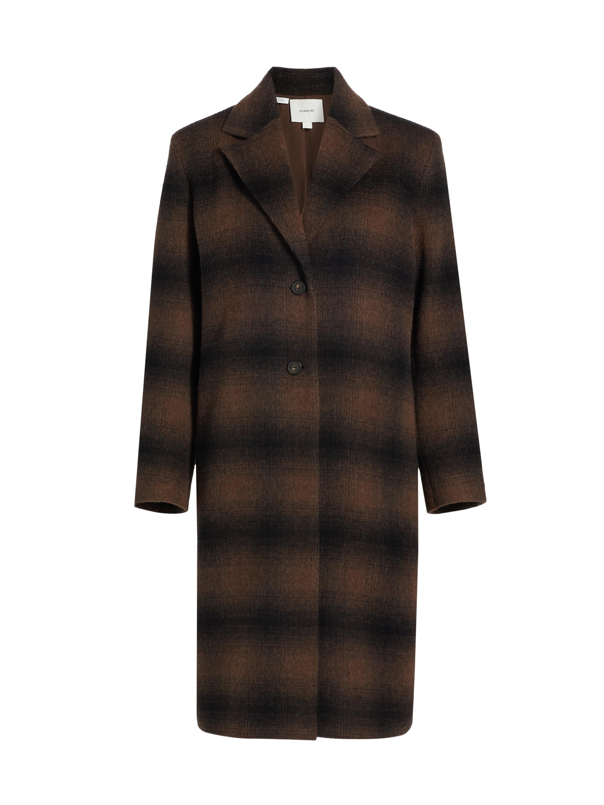 Vince Shadow Plaid Wool-Blend Car Coat Saks Fifth Avenue