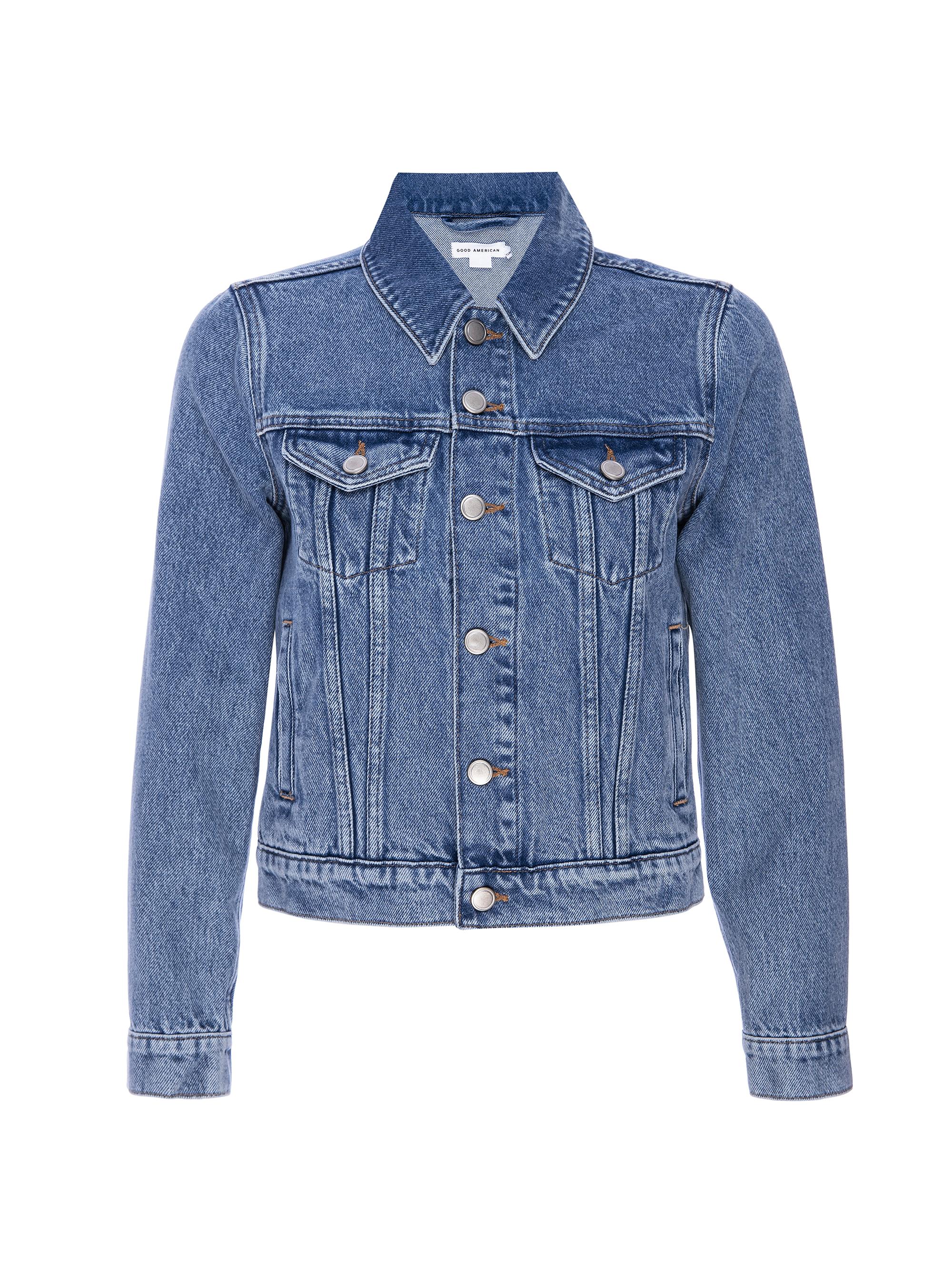Good American Women's Shrunken Trucker Jacket - Indigo