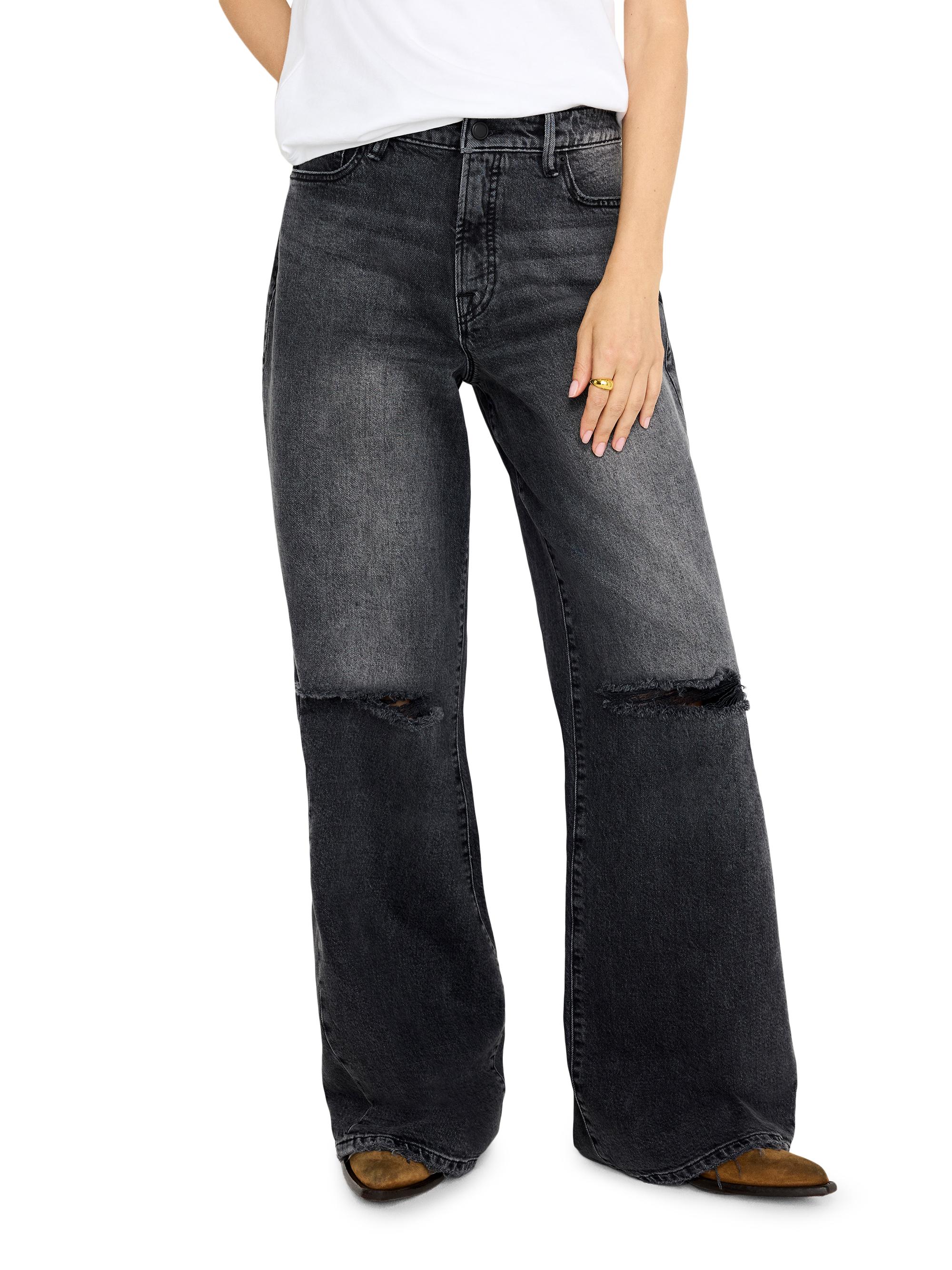 Good American Women's Good Ease Relaxed Jeans - Black