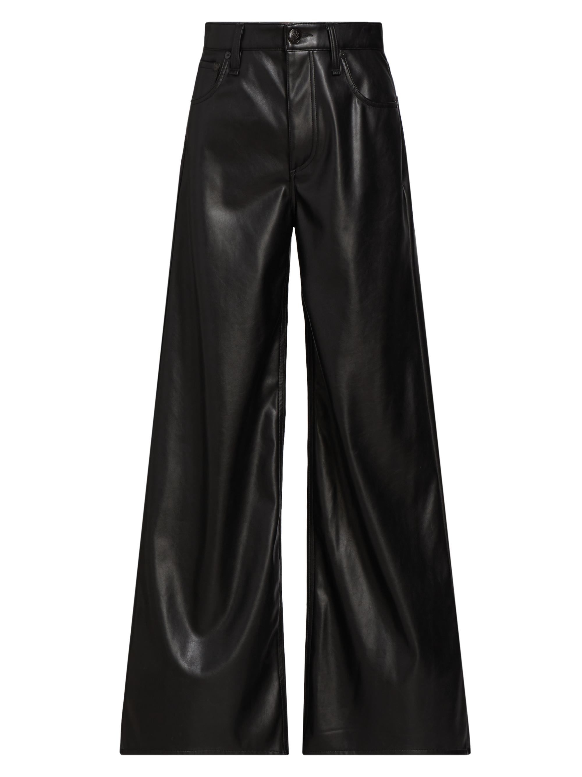 rag & bone Women's Sofie Faux Leather Crop Pants - Black