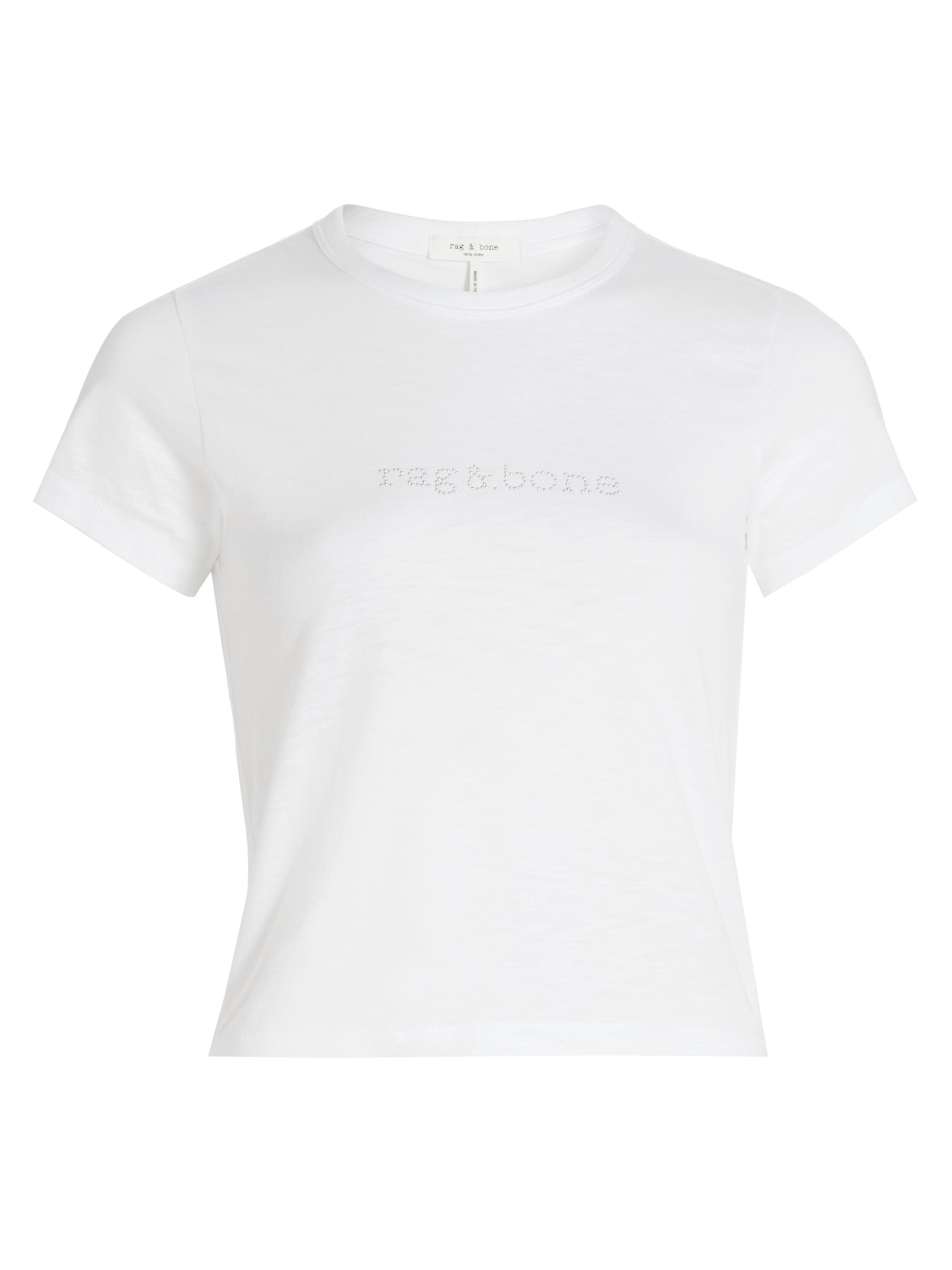 rag bone Logo-Studded Short-Sleeve T-Shirt Saks Fifth Avenue