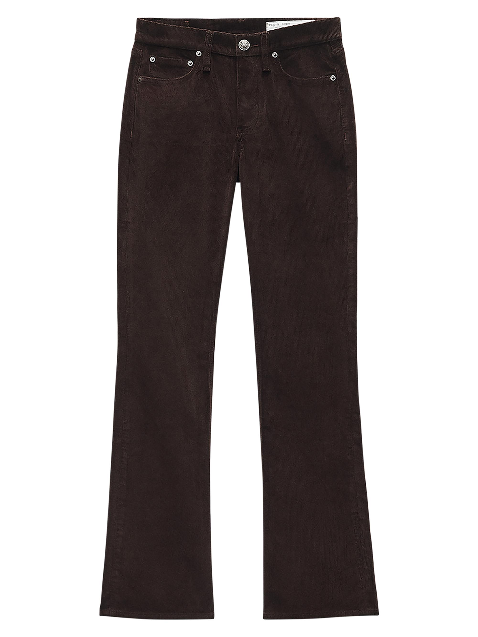 rag & bone Women's Peyton Corduroy Flared Pants - Dark Brown