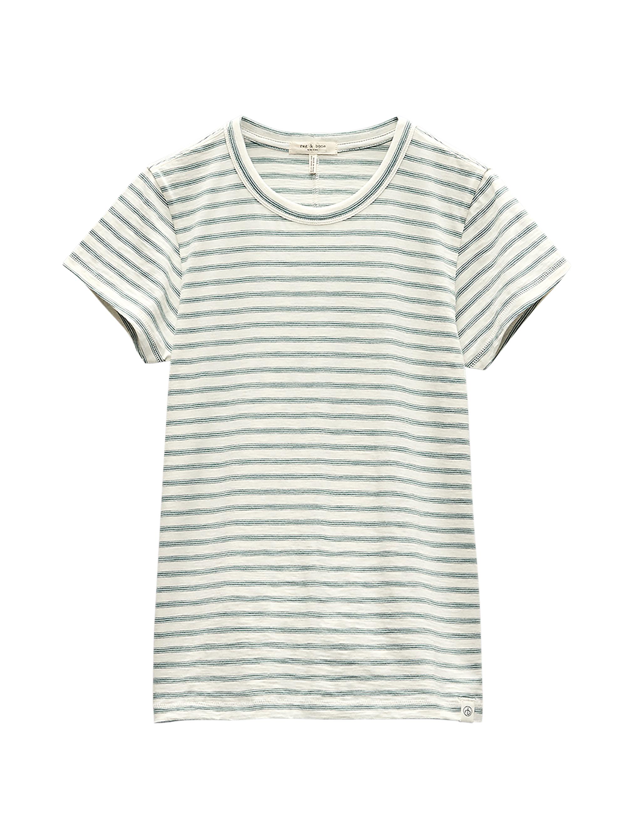 rag & bone Women's The Slub Striped Cotton T-Shirt -  Multi