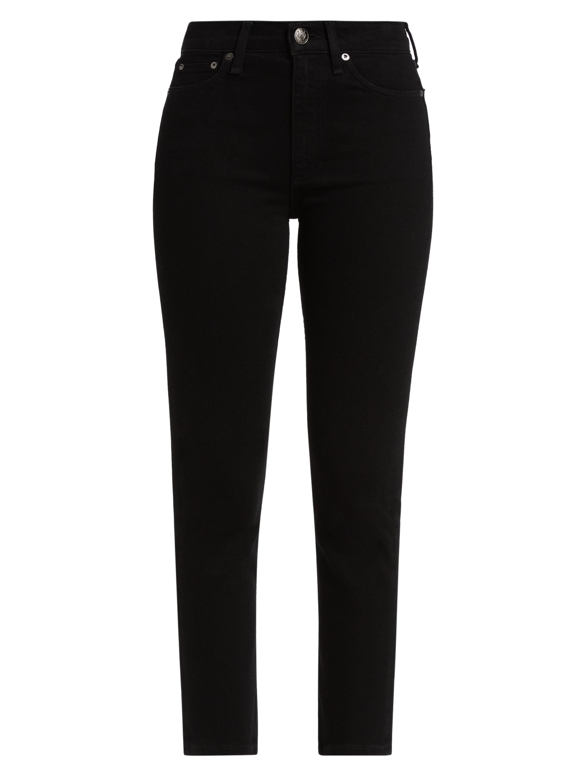 rag & bone Women's Wren High-Rise Crop Jeans - Black