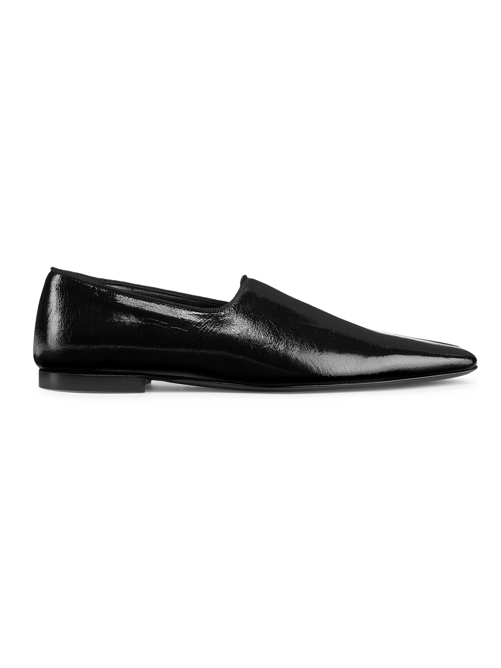 Toteme Women's The Piped Leather Loafers - Black