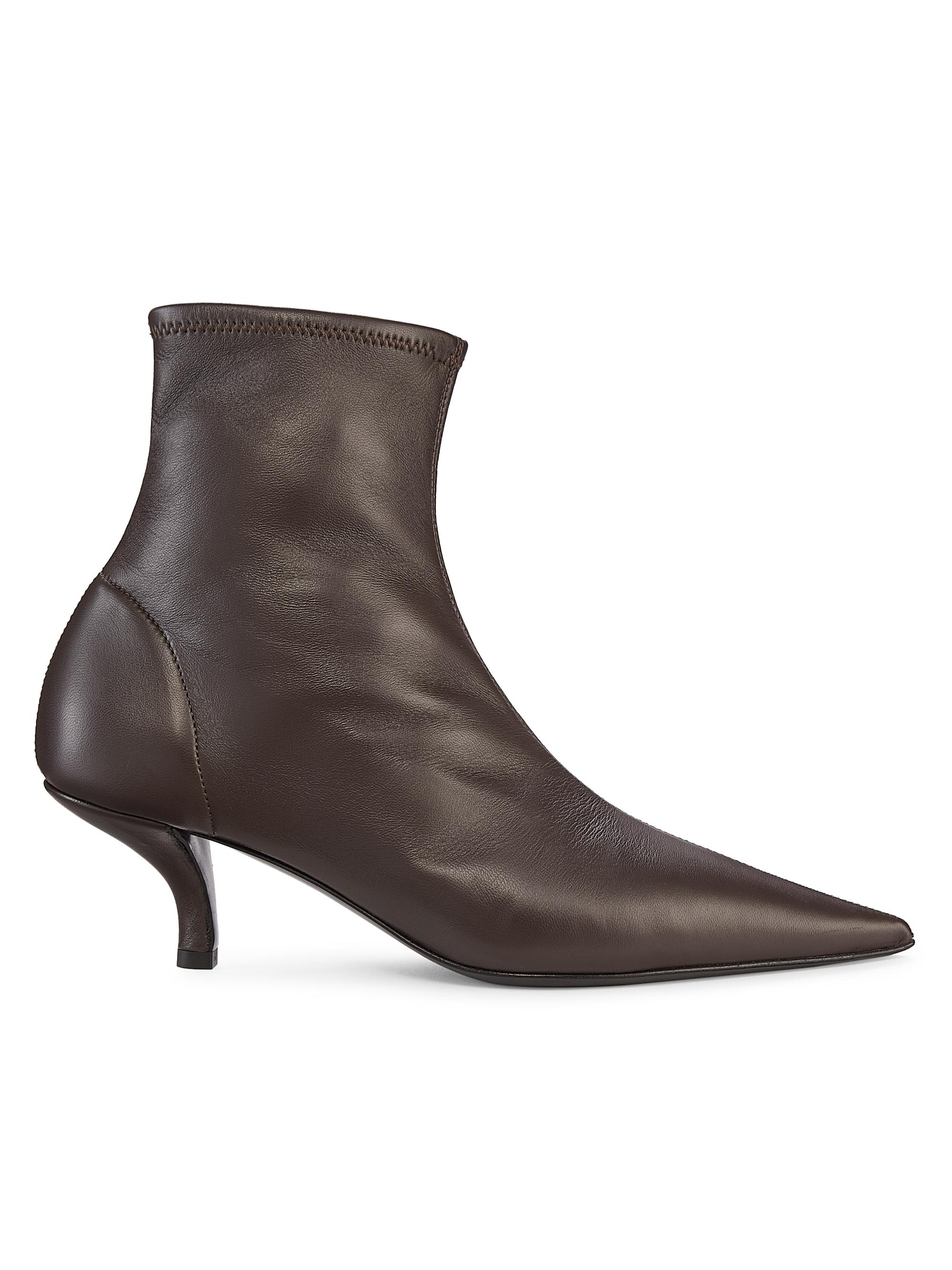 Toteme The Heeled Sock 55MM Leather Boots | Saks Fifth Avenue