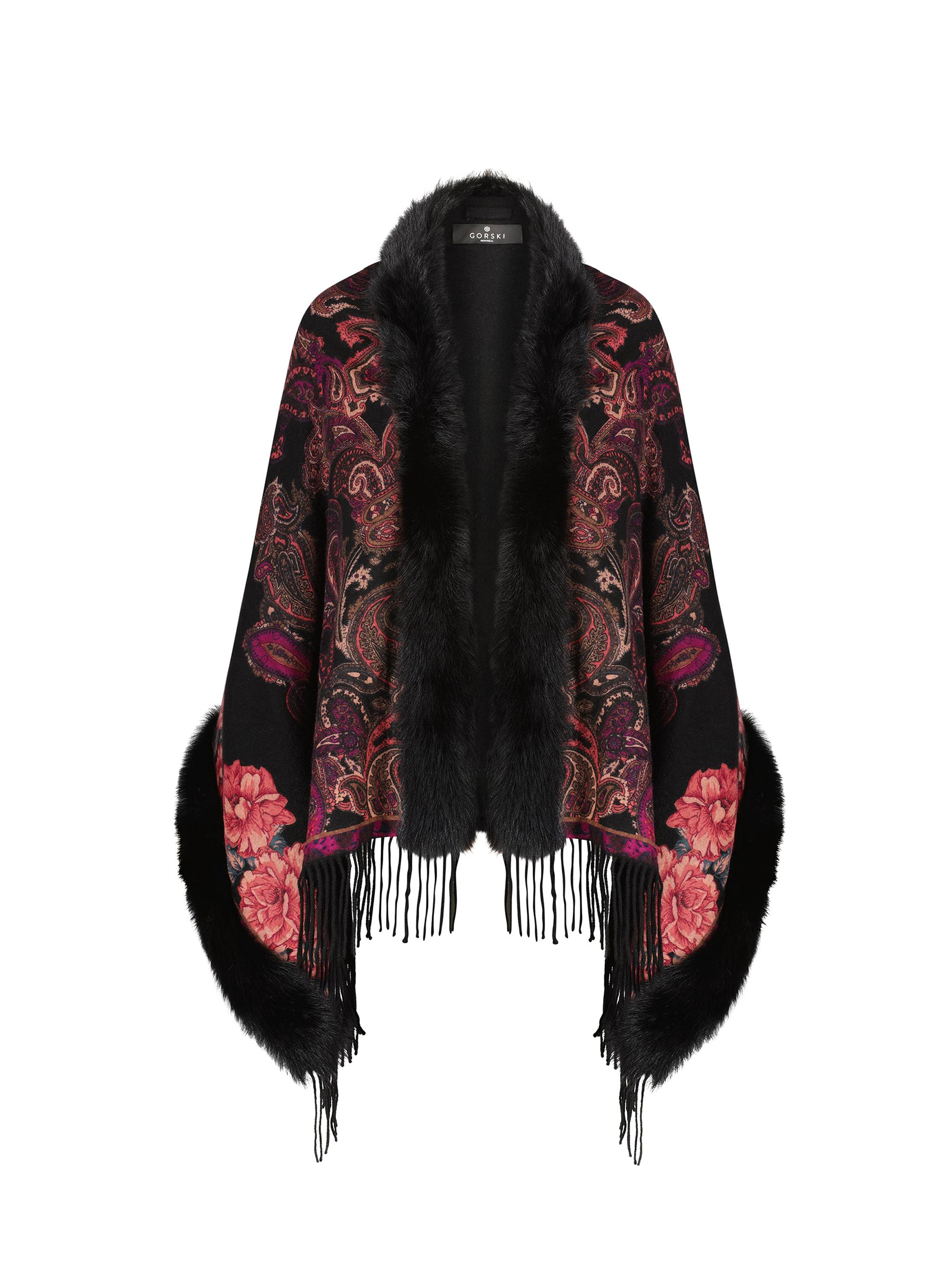 Gorski Cashmere Stole with Toscana Lamb Trim | Saks Fifth Avenue