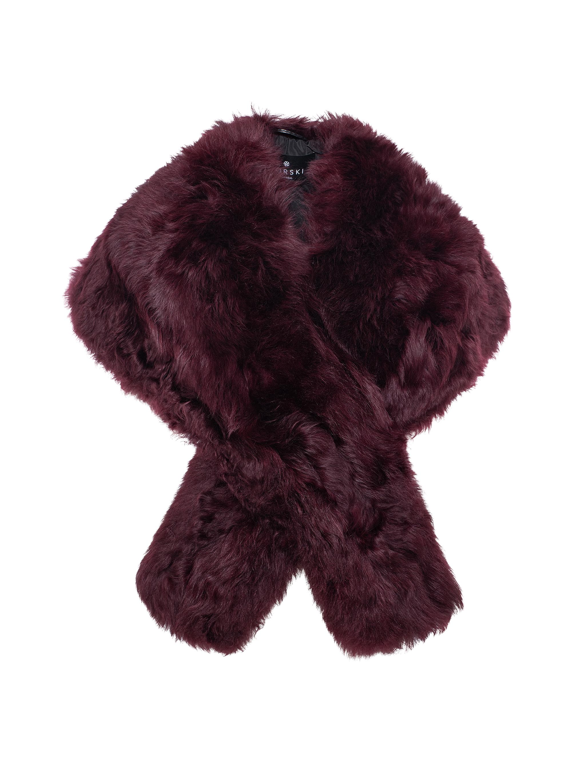 Gorski Women's Lamb Shawl - Burgundy