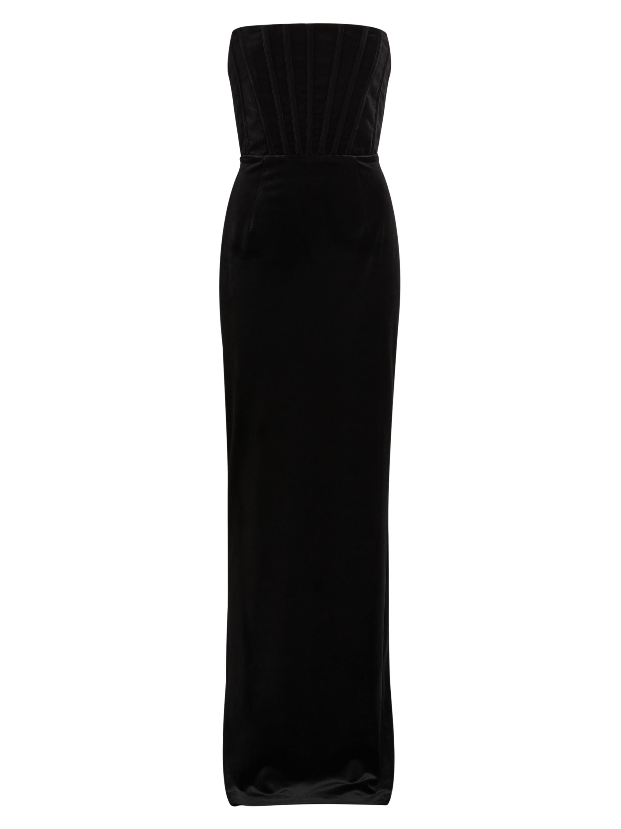 Bronx and Banco Women's Florentina Velvet Strapless Gown - Black