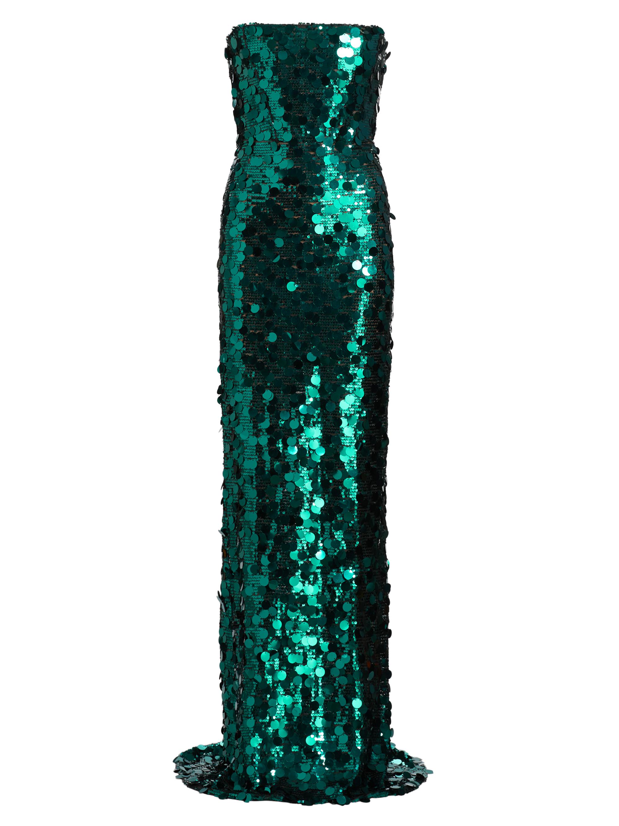Bronx and Banco Women's Farah Sequined Strapless Gown - Teal
