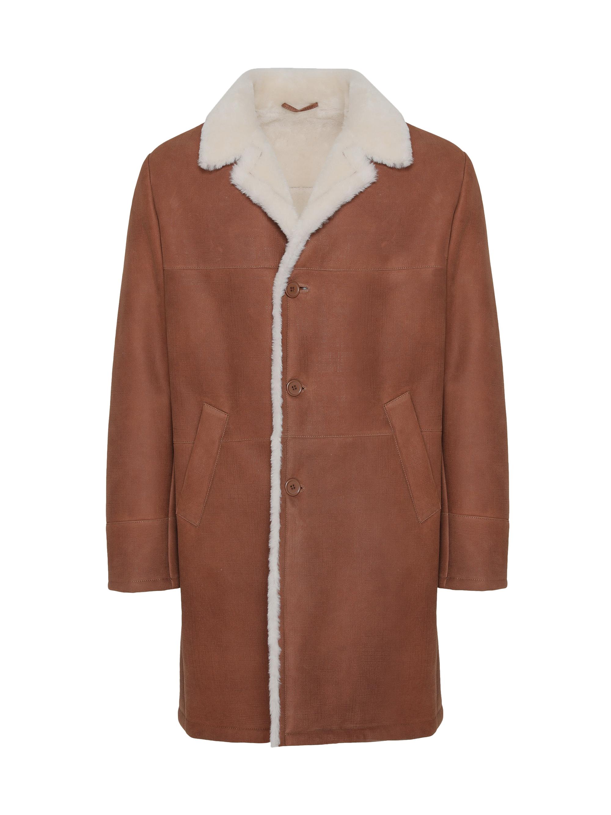 Gorski Men's Merino Shearling Lamb Short Coat - Black