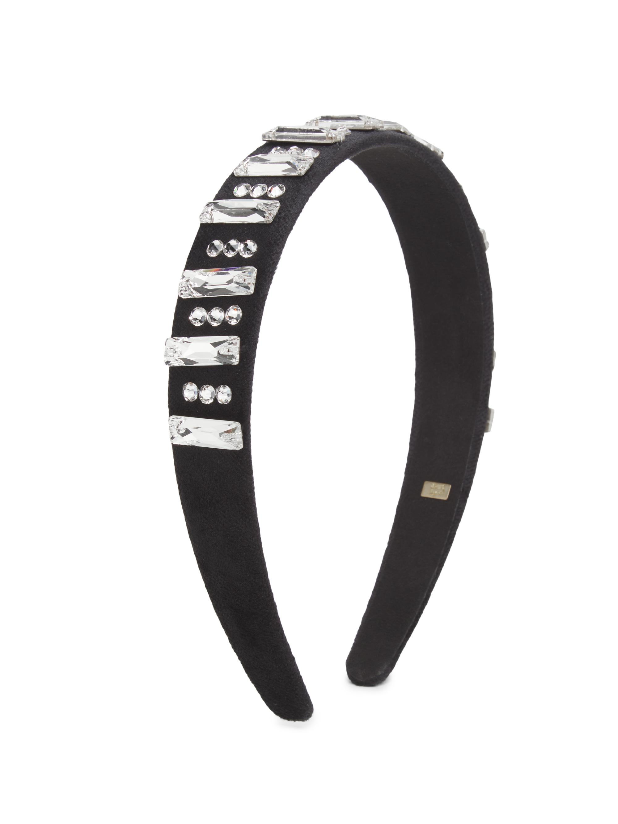 Bari Lynn Jeweled Headband - Black