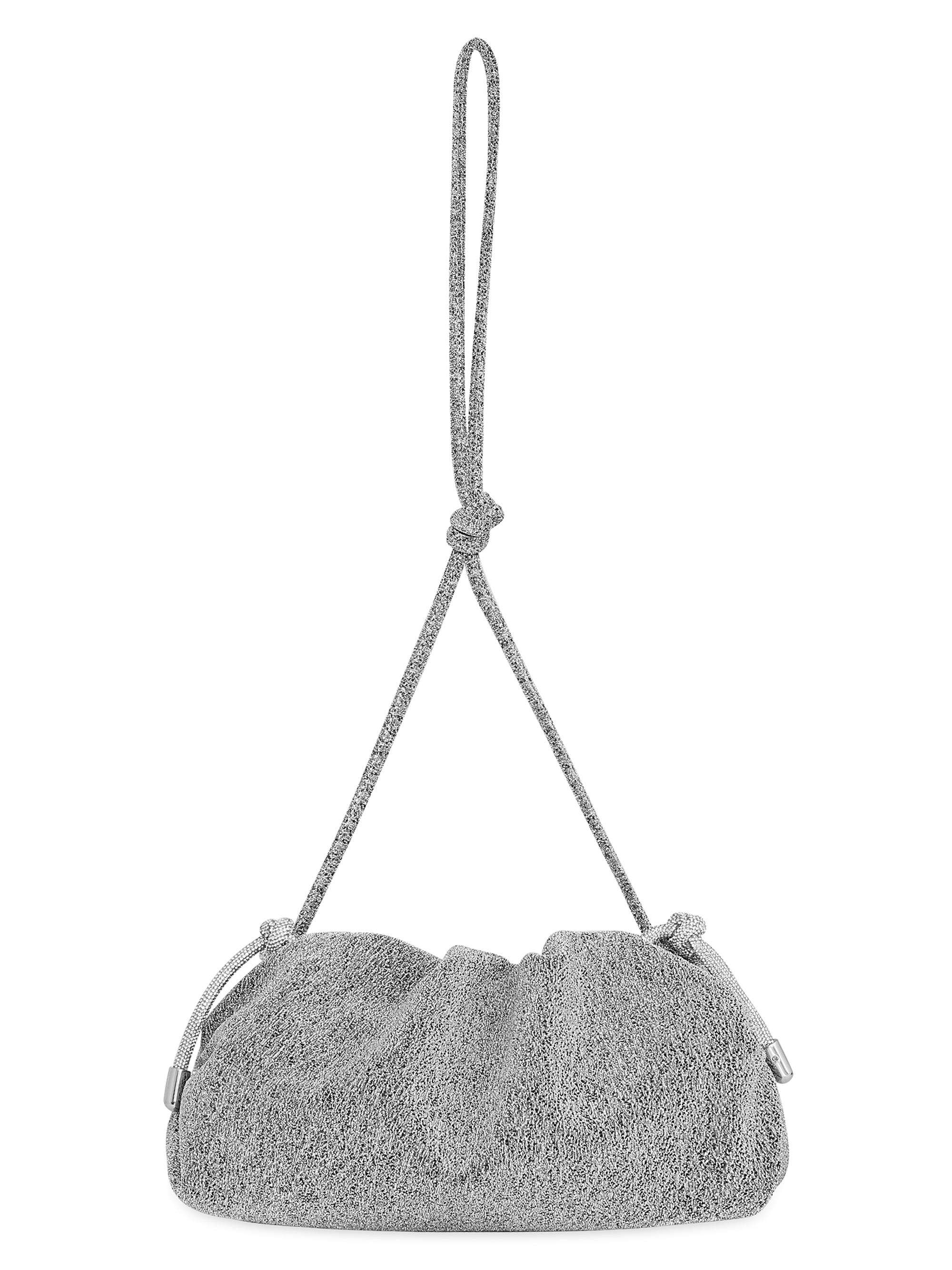 Rebecca Minkoff Women's Crystal Ties Leather Clutch - Silver