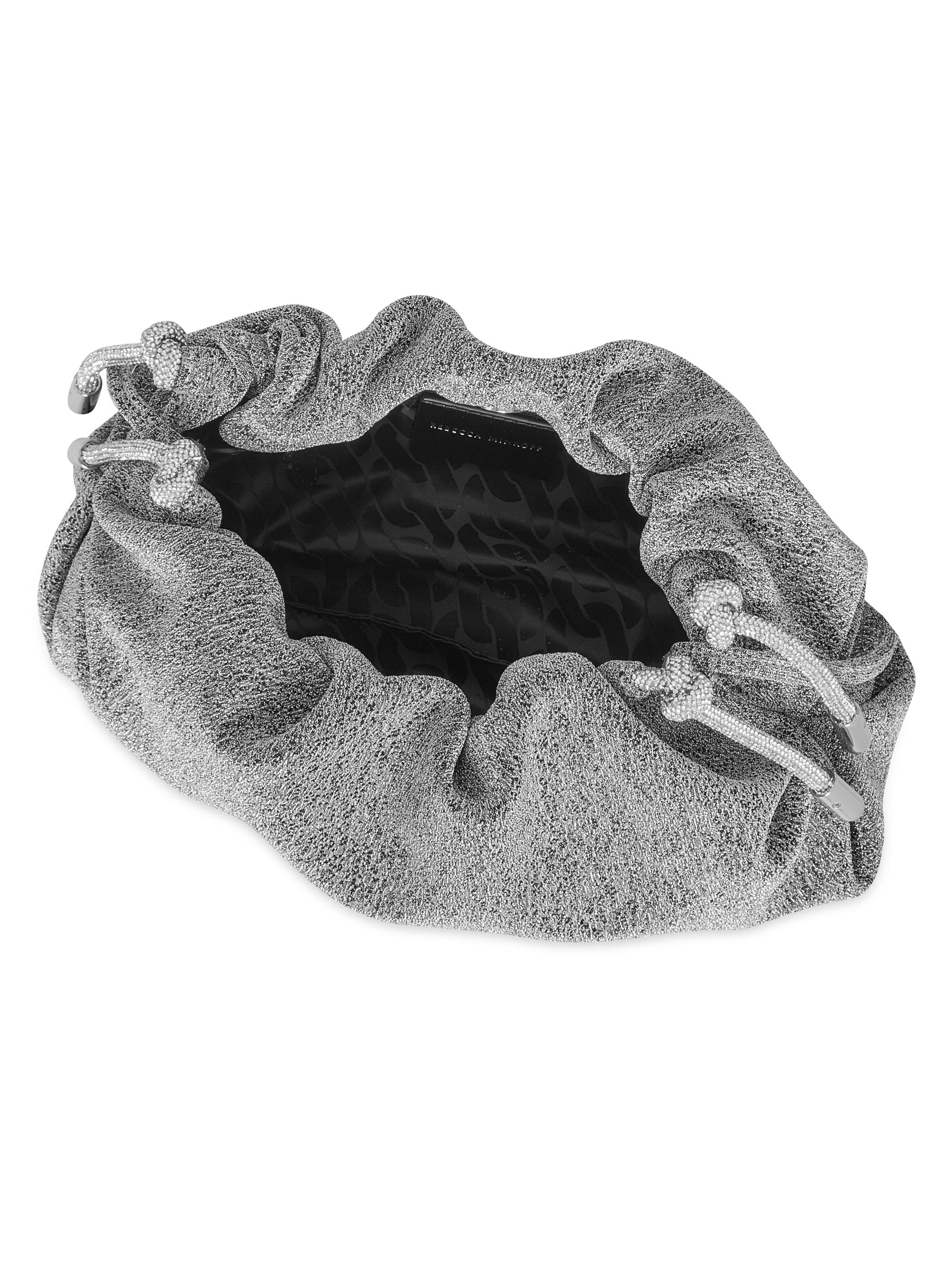 Crystal Ties Leather Clutch