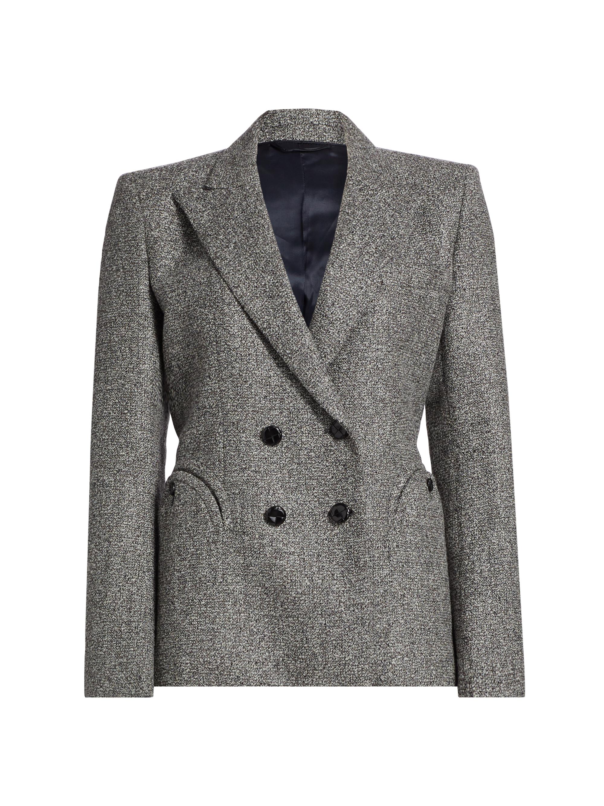 Blazé-Milano Women's Koru Charmer Tweed Double-Breasted Blazer - Black White