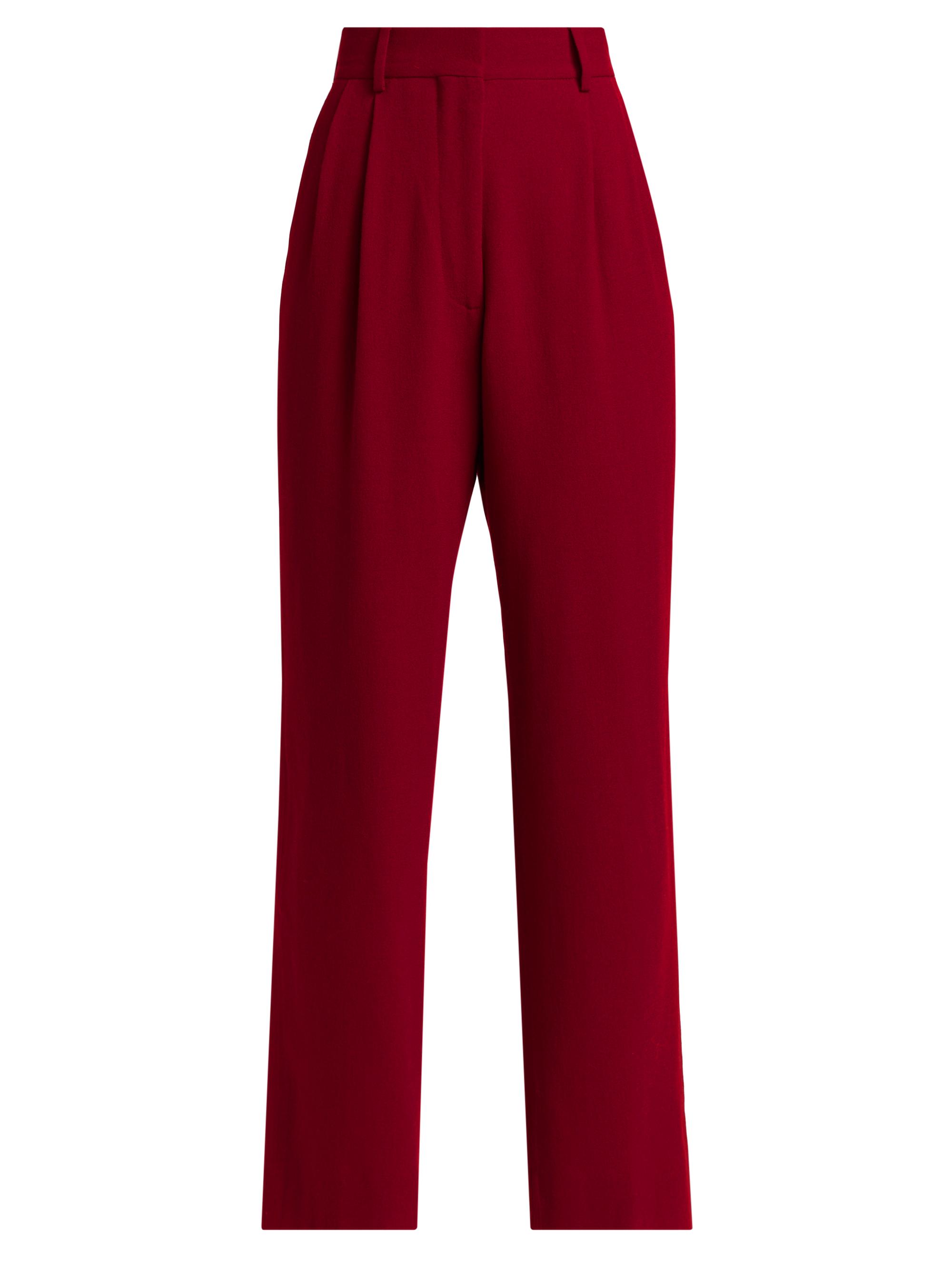 Blazé-Milano Women's Cool & Easy Fox Wool Straight-Leg Pants - Lava
