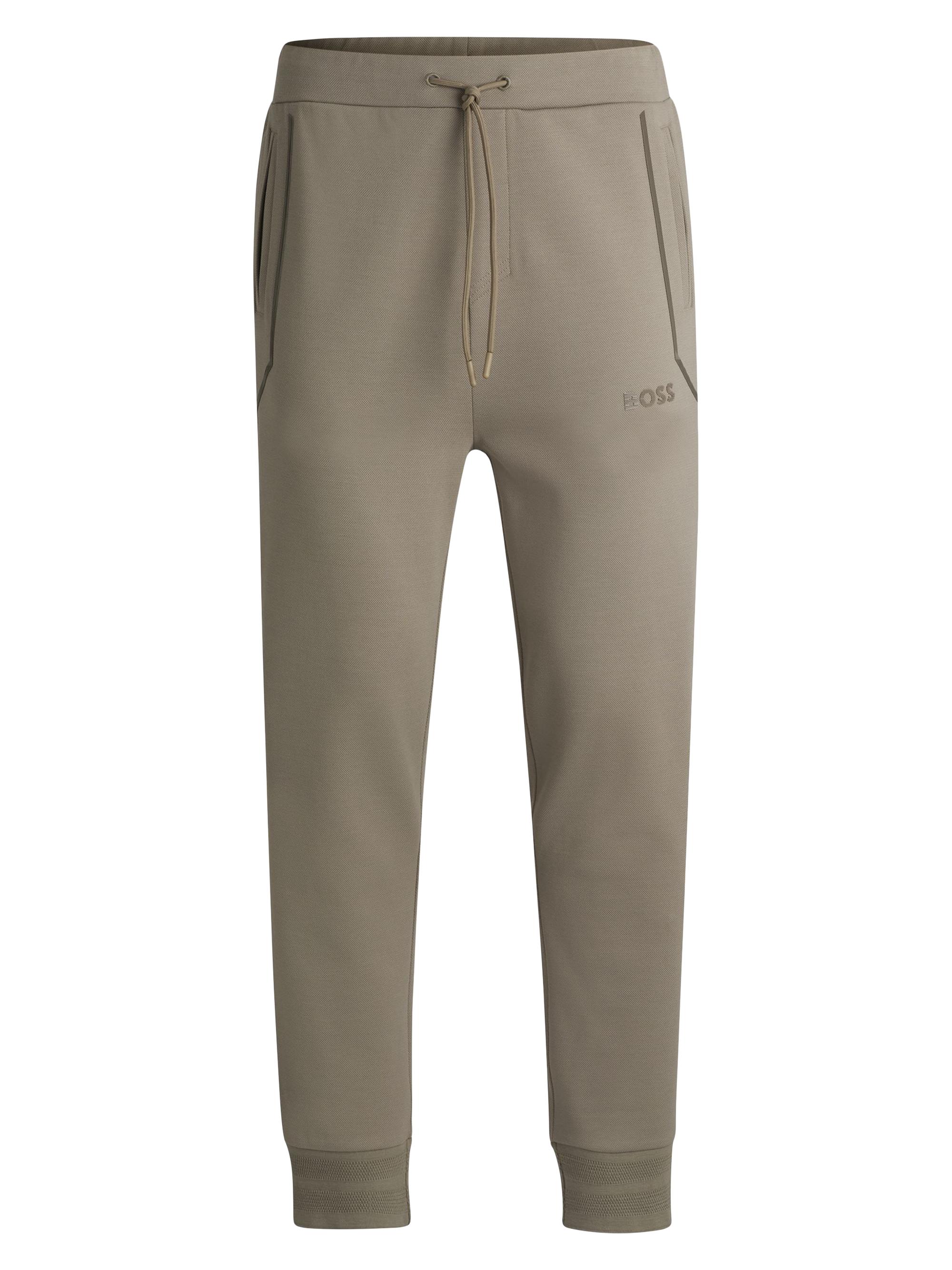 BOSS Men's Tracksuit Bottoms with Mirror Effect Logo - Olive