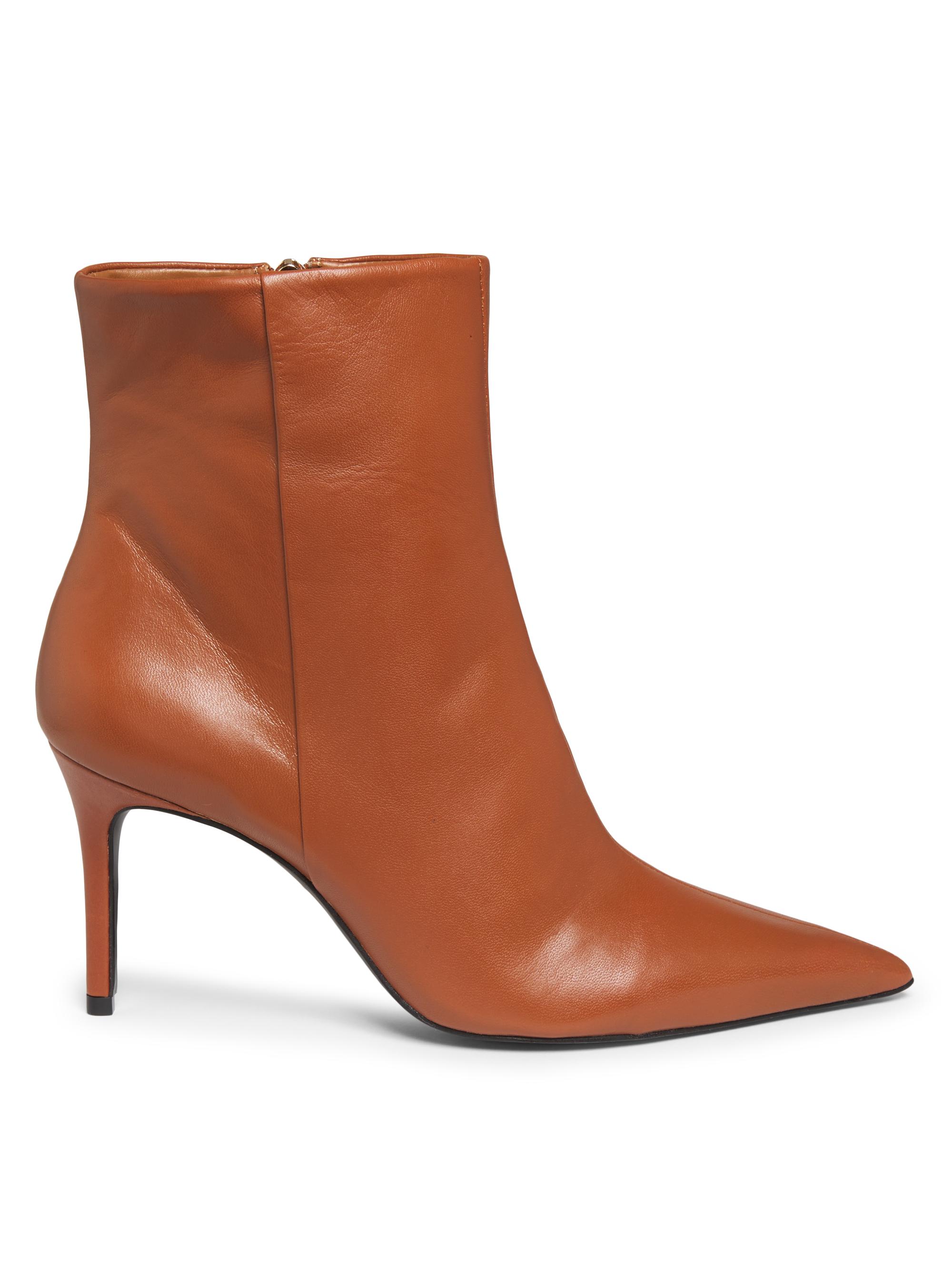 Schutz Women's Leather Stiletto Booties - Butterscotch