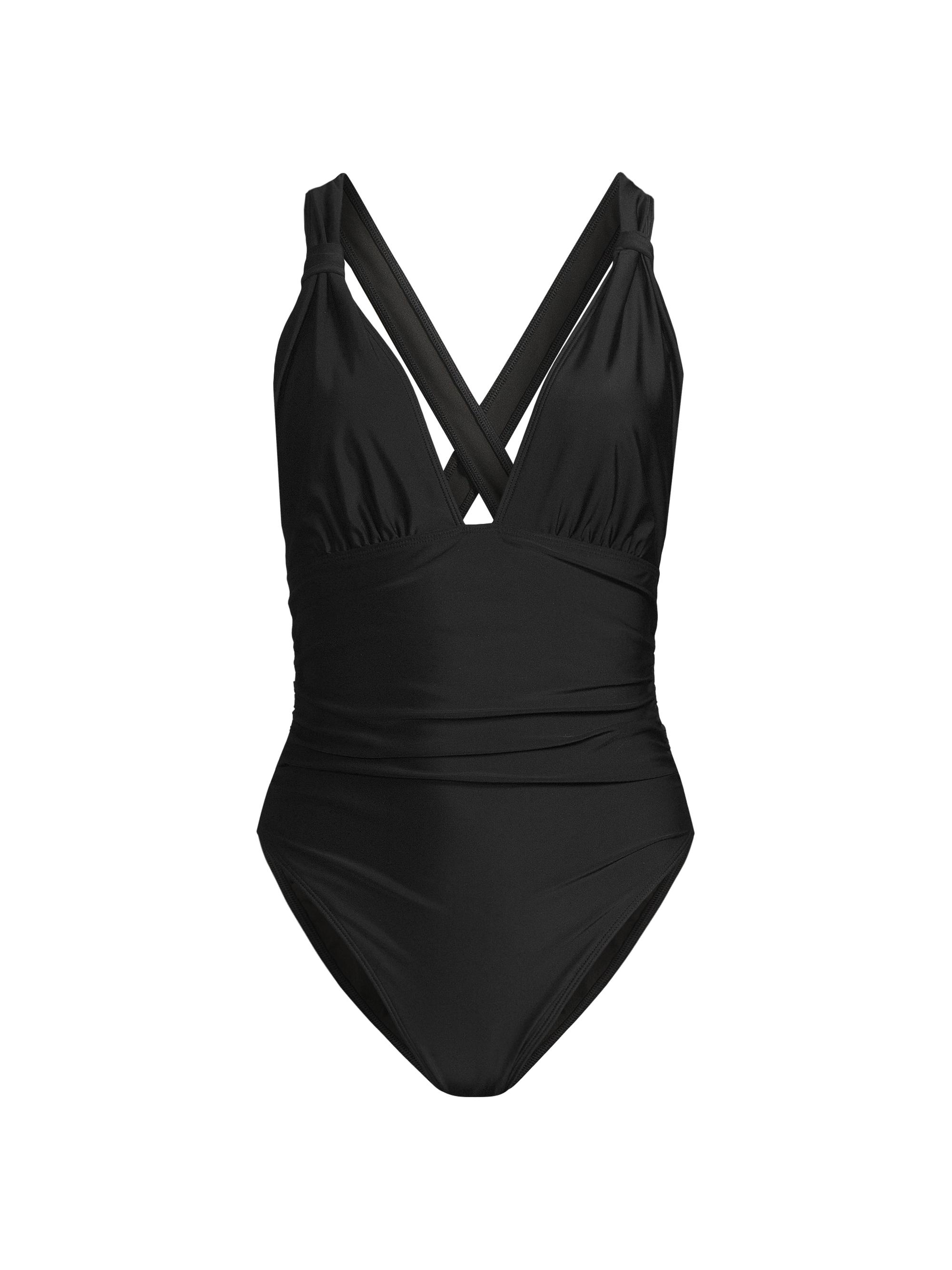 Ramy Brook Women's Haley V-Neck One-Piece Swimsuit - Black